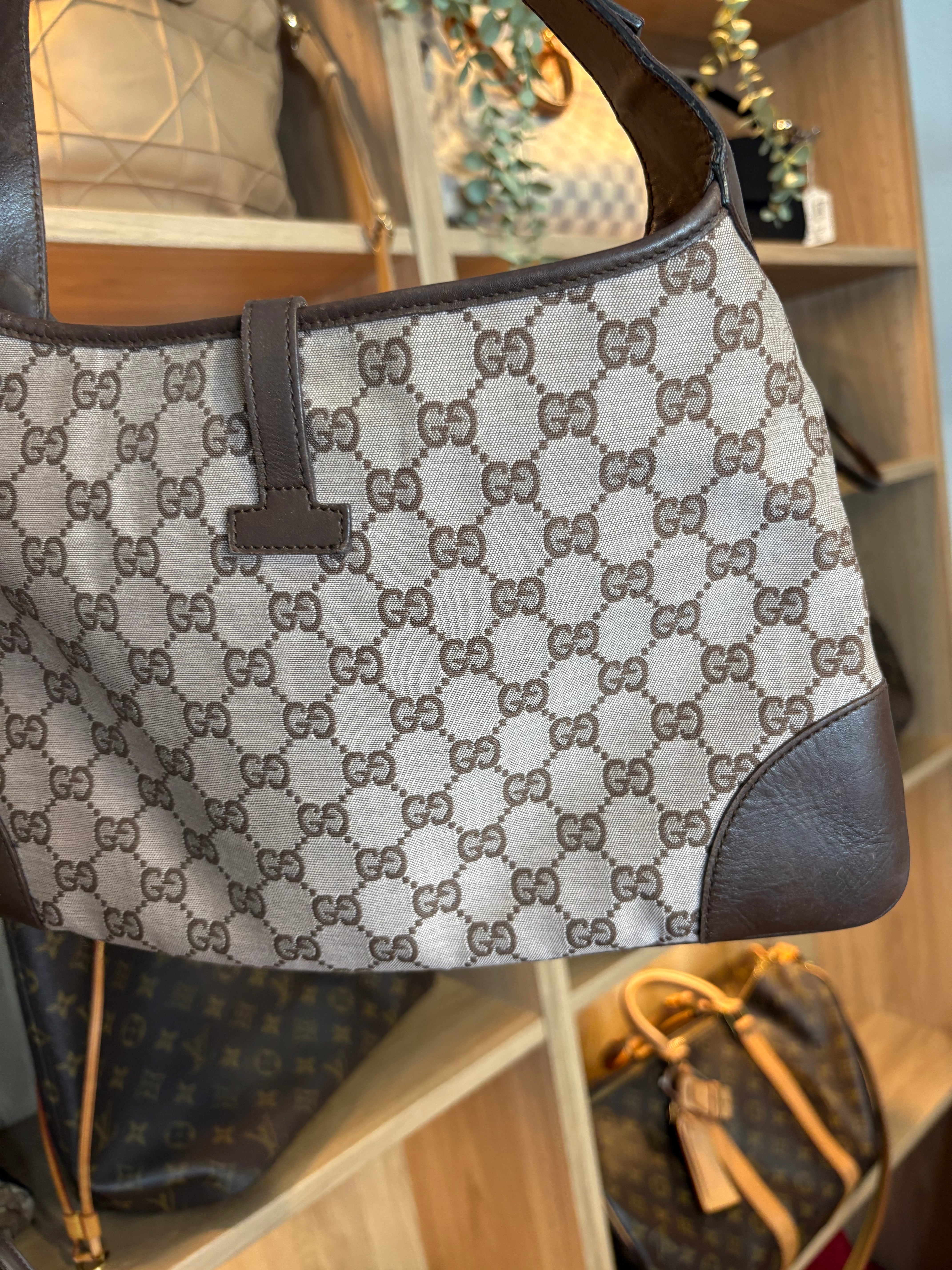 Gucci Jackie Vintage canvas marrón