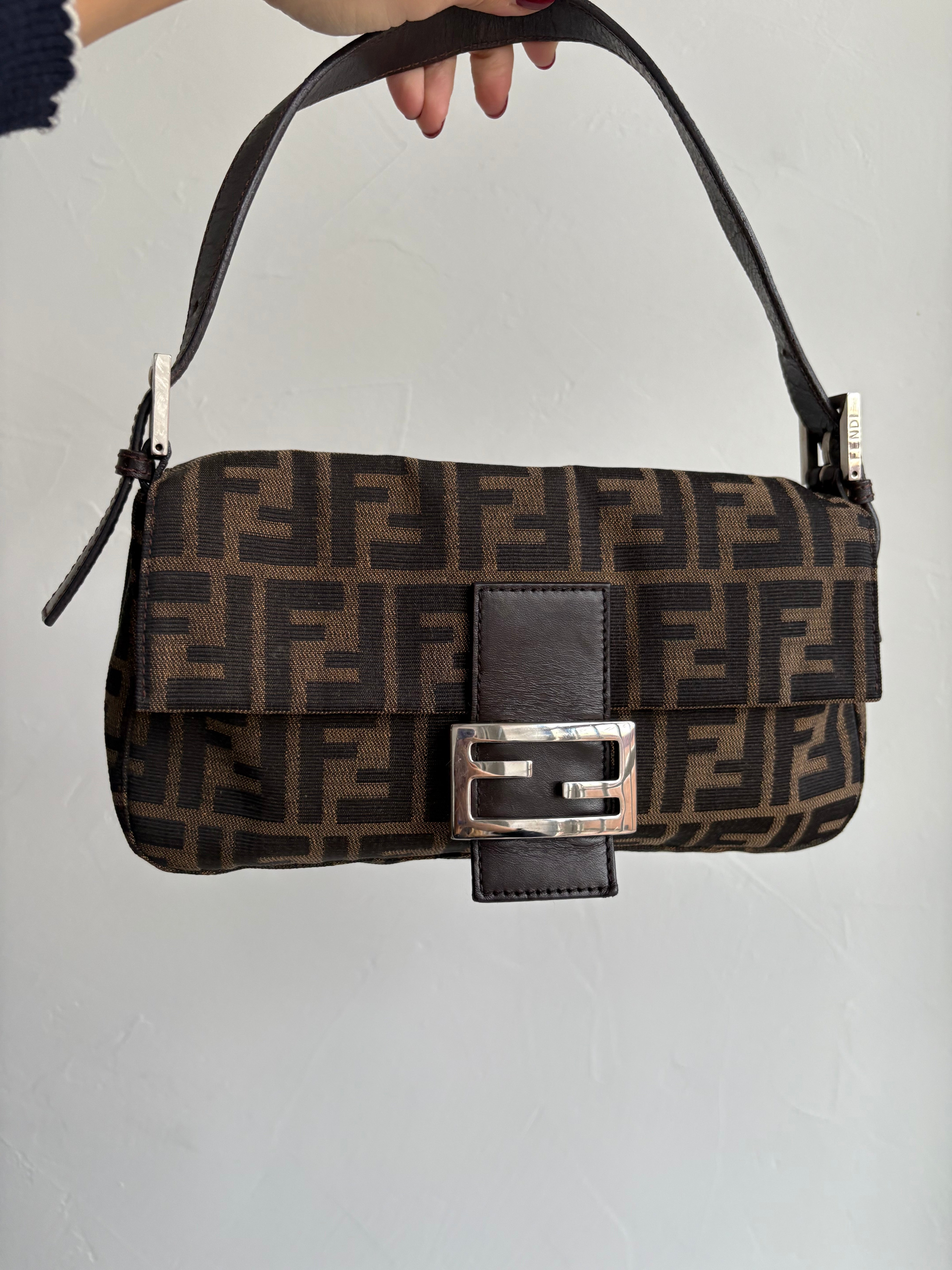 Fendi Baguette Zucca Marrón Vintage