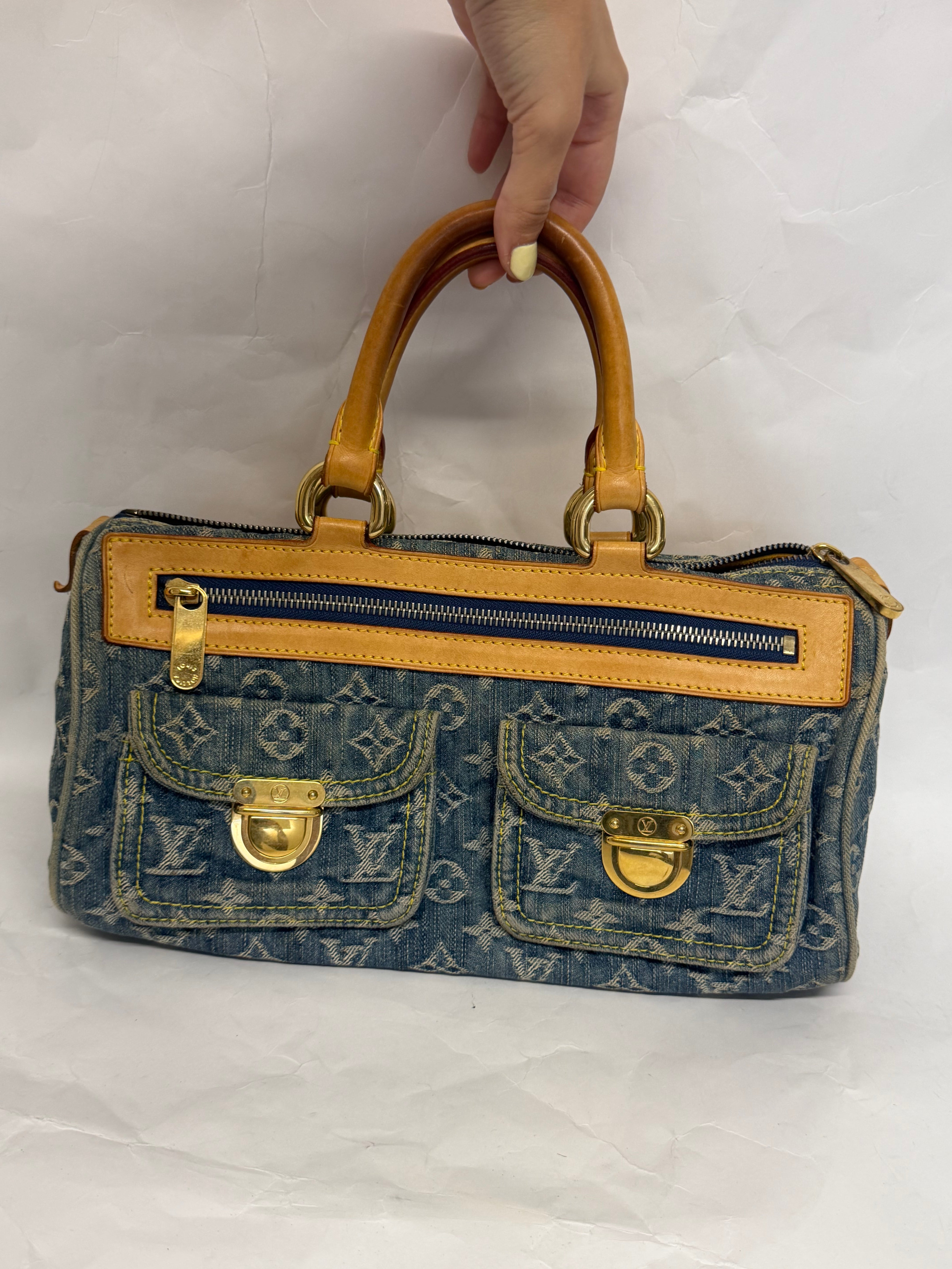 Louis Vuitton Neo Speedy Denim Monogram Azul