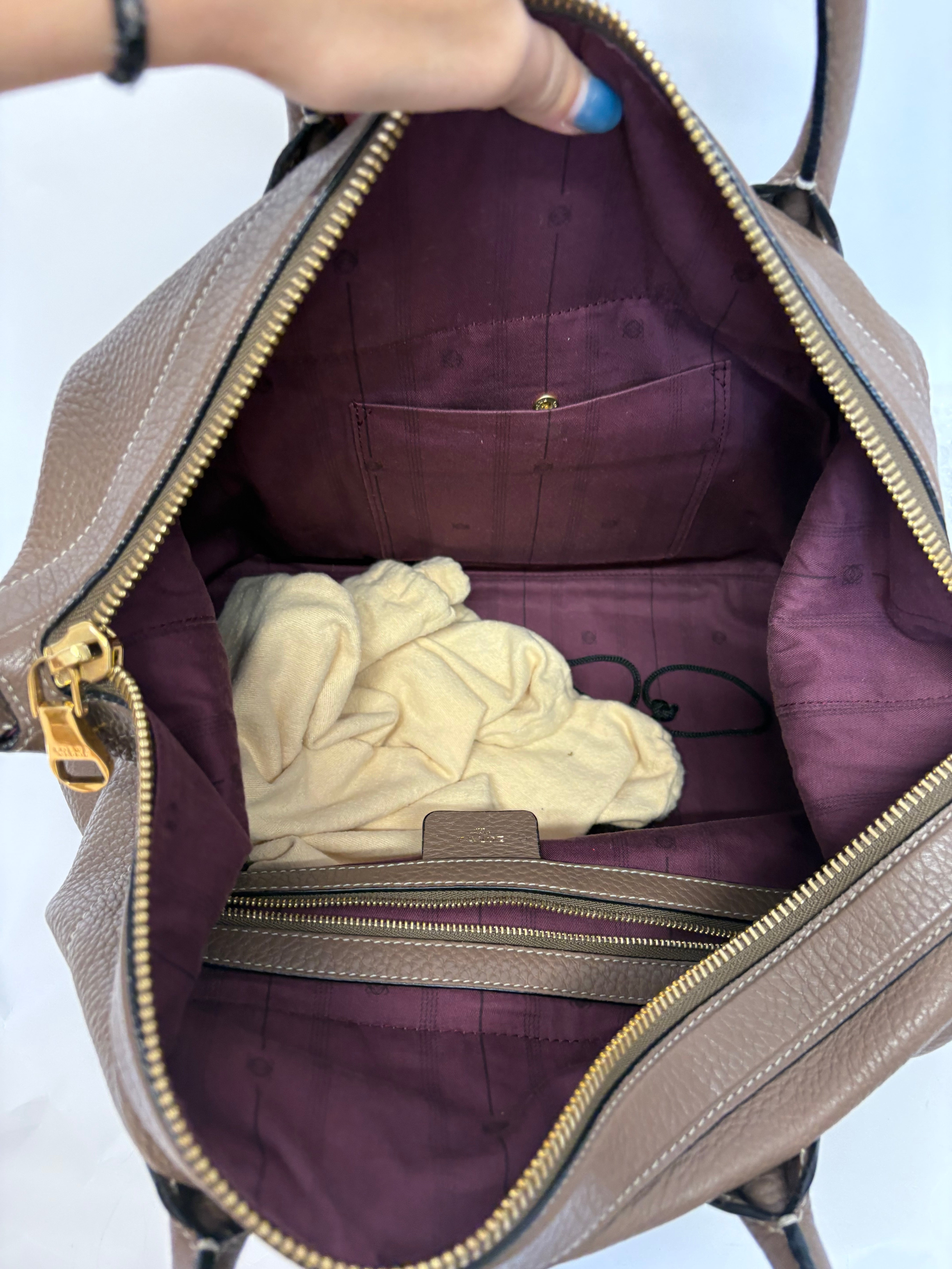 LOEWE Boston Bag Ostrich Pocket Edition grande camel