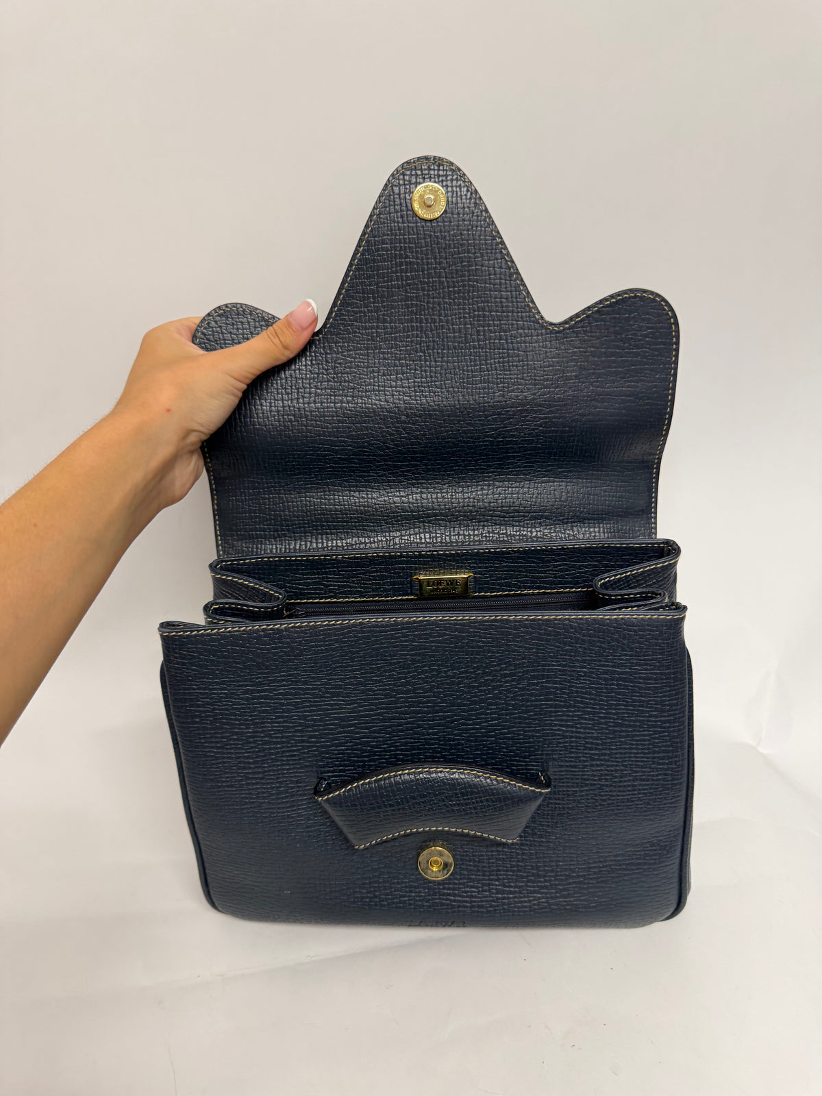 Loewe Barcelona Bandolera Vintage Azul Marino
