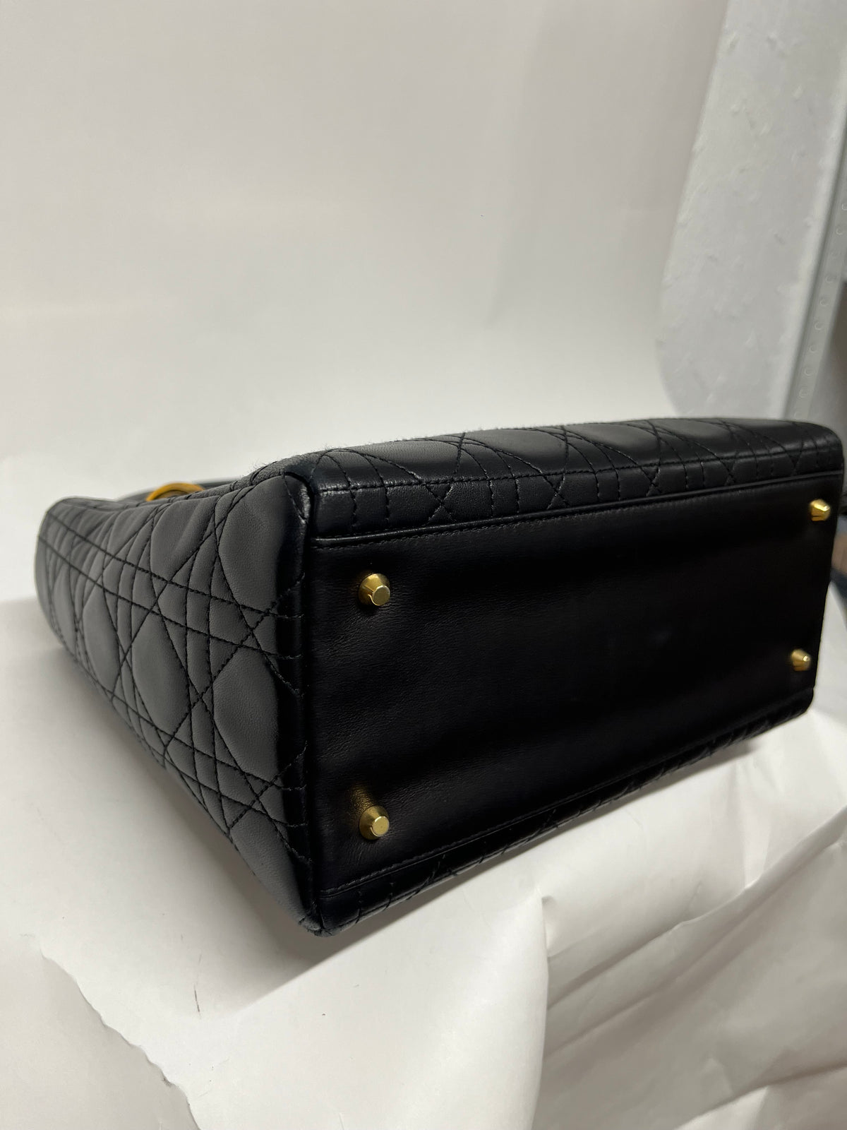 Dior Lady Dior Medium Piel Cordero Negra Cannage con bandolera
