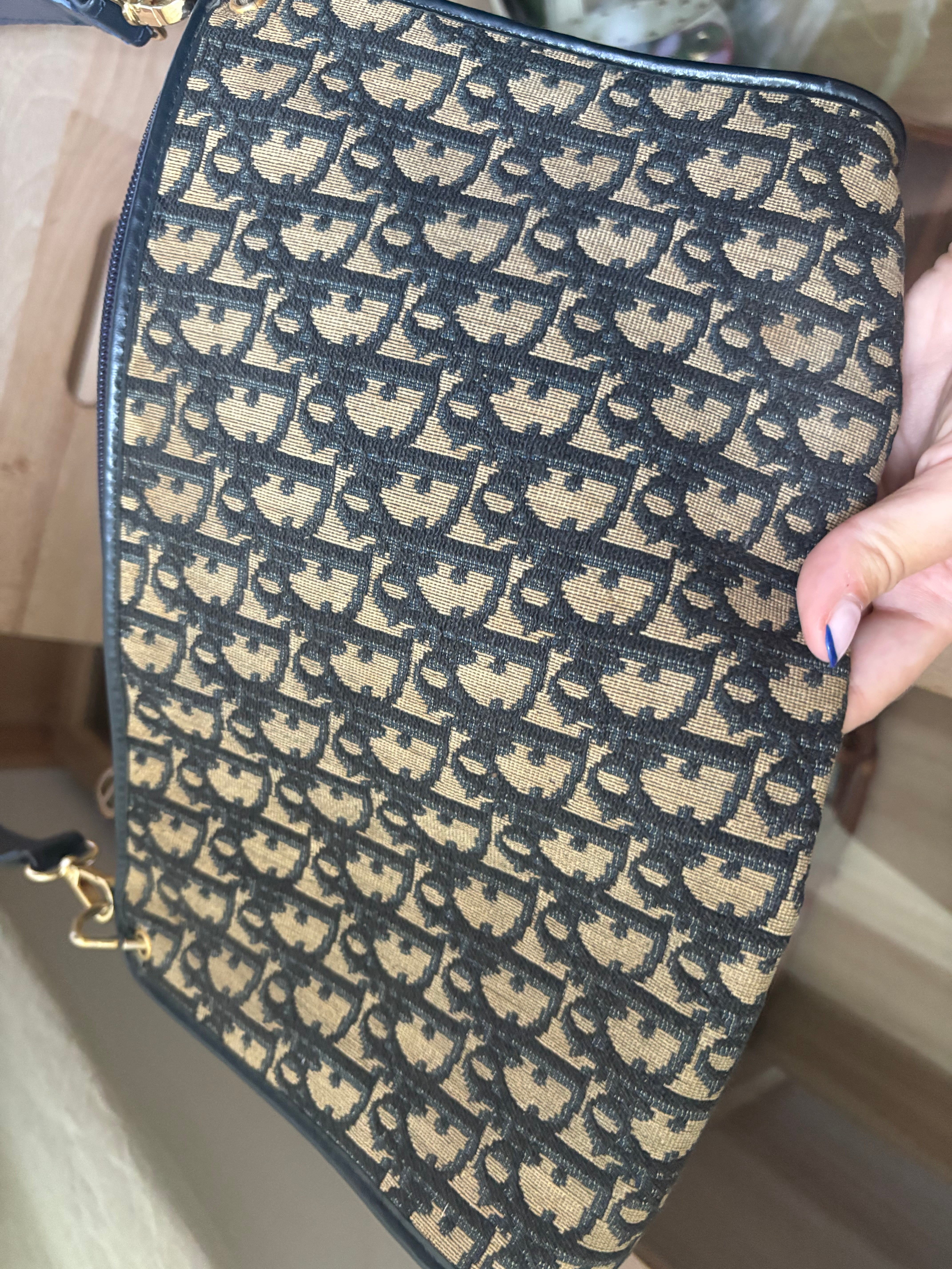 Christian Dior vintage bandolera monogram azul