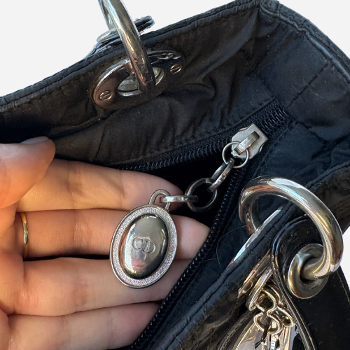 Lady Dior Negro Plata y Rojo
