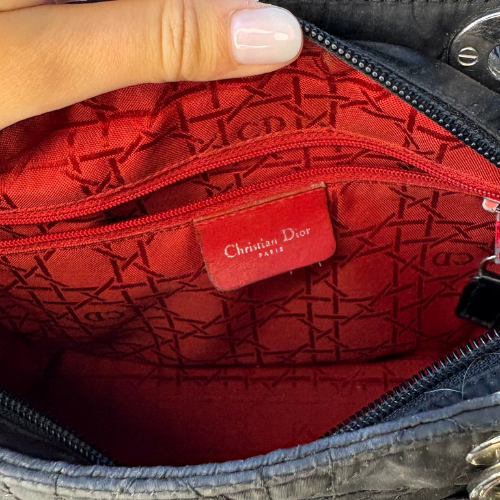 Lady Dior Negro Plata y Rojo