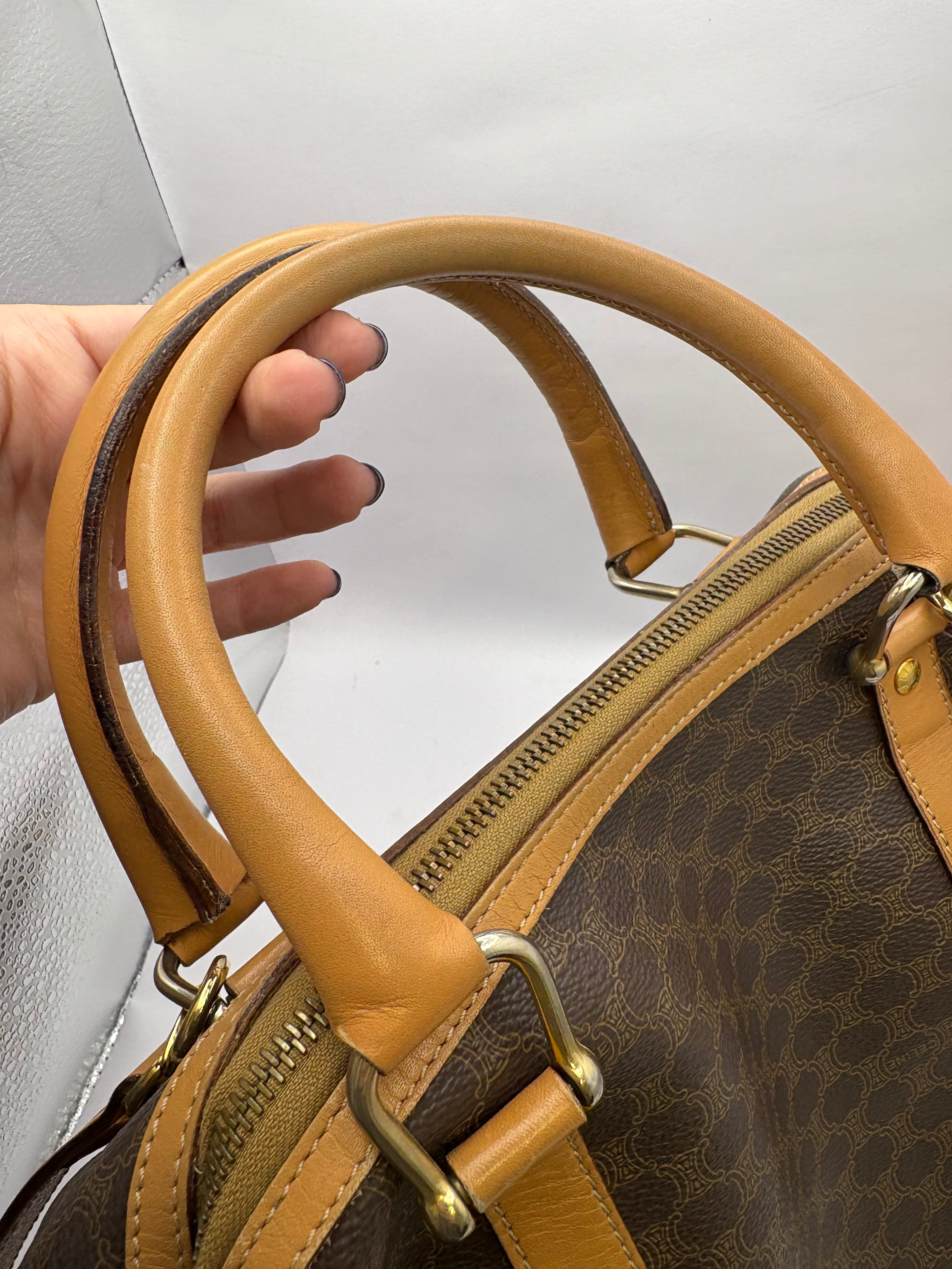 CELINE Macadam Mini Boston Vintage bandolera – Triomphe Logo