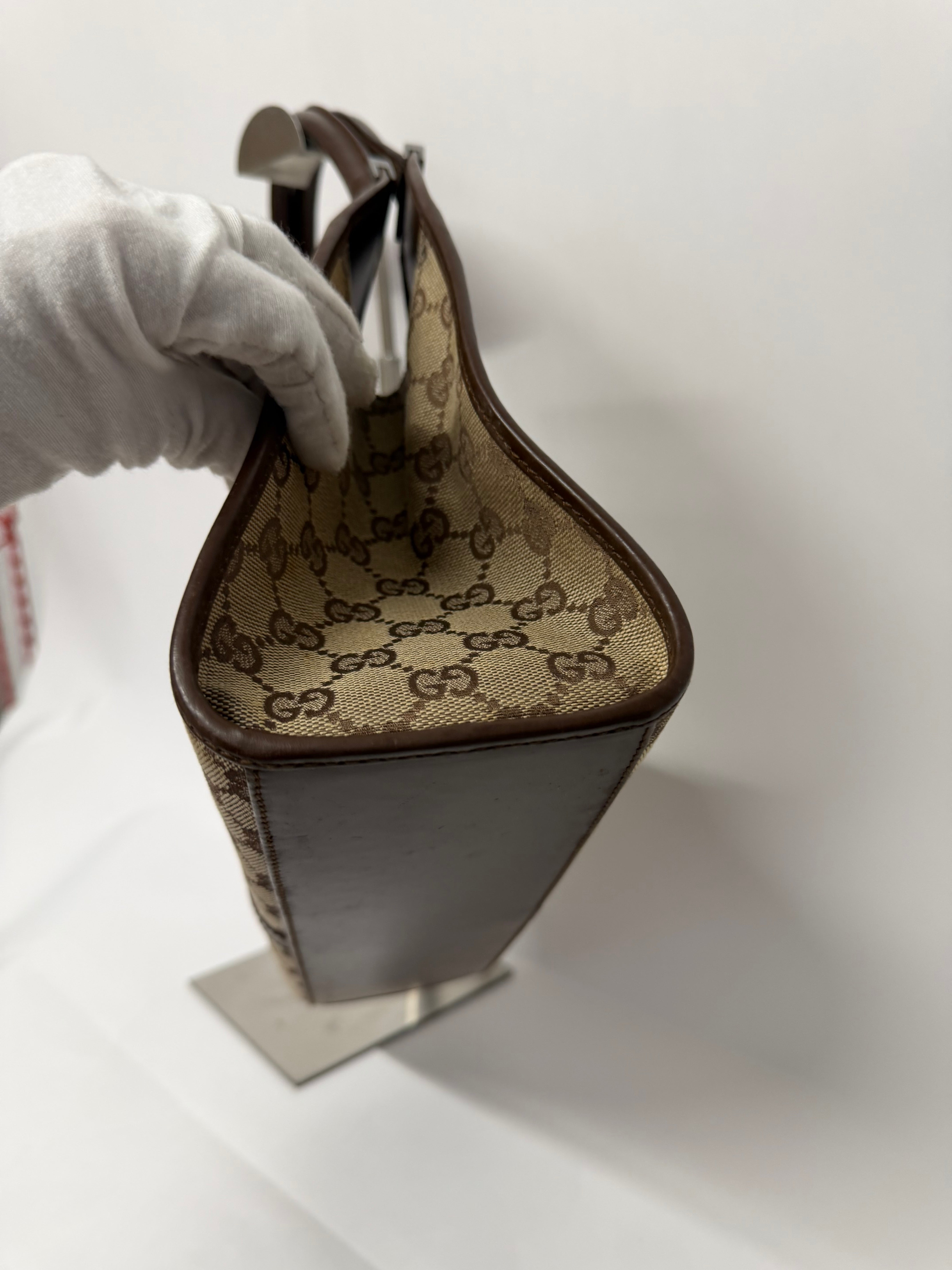 Gucci GG Canvas Handbag Vintage 1998 Marrón