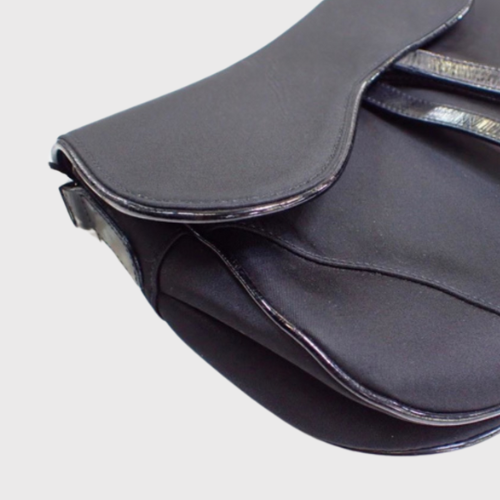 Bolso Dior Double Saddle Bag en Nylon Negro – Edición Vintage Galliano