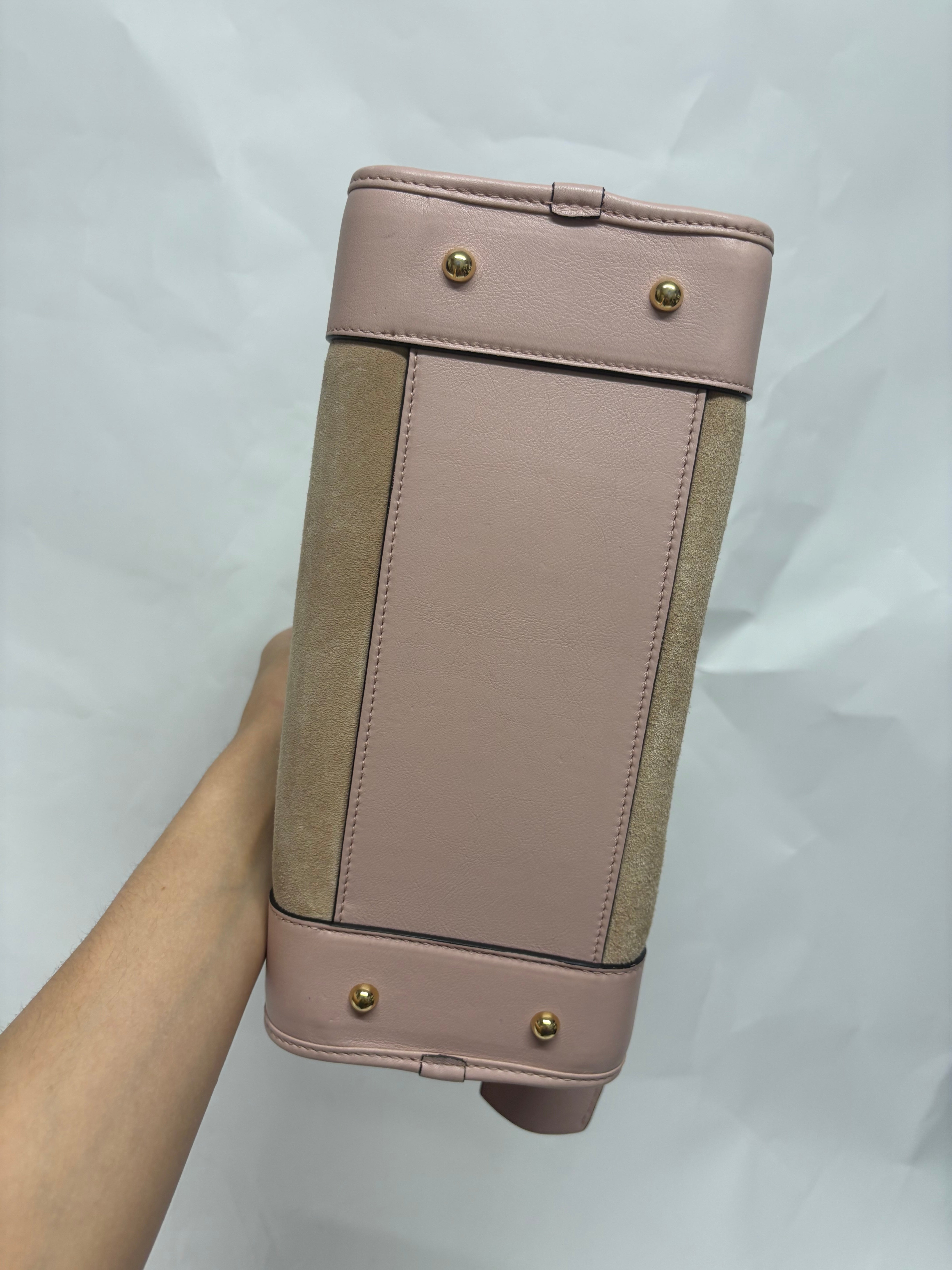Loewe amazona 30 ante beige y rosa claro