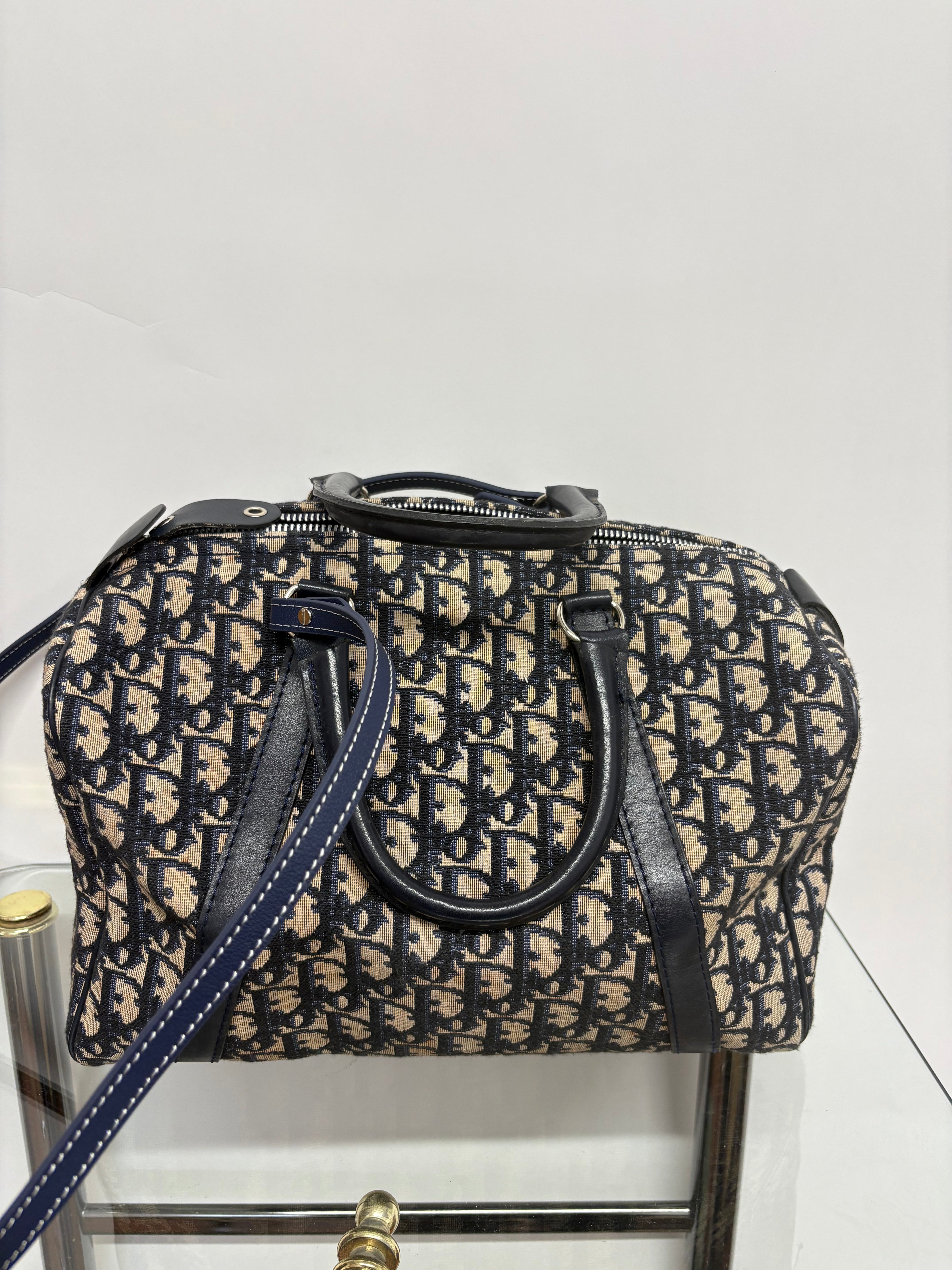 Christian Dior Bowling Trotter 30 Oblique Azul