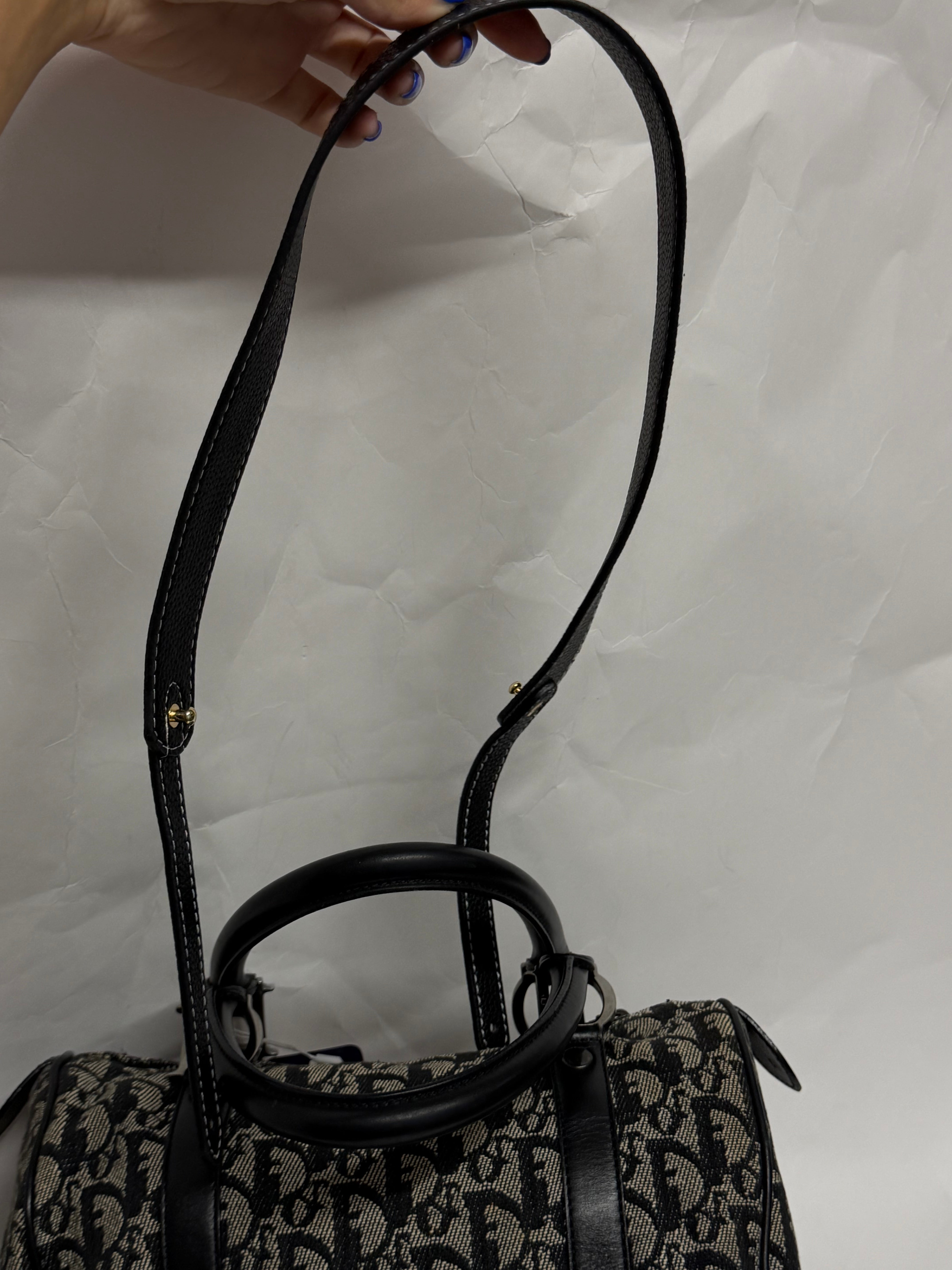 Dior Trotter Boston 25 Canvas Negro