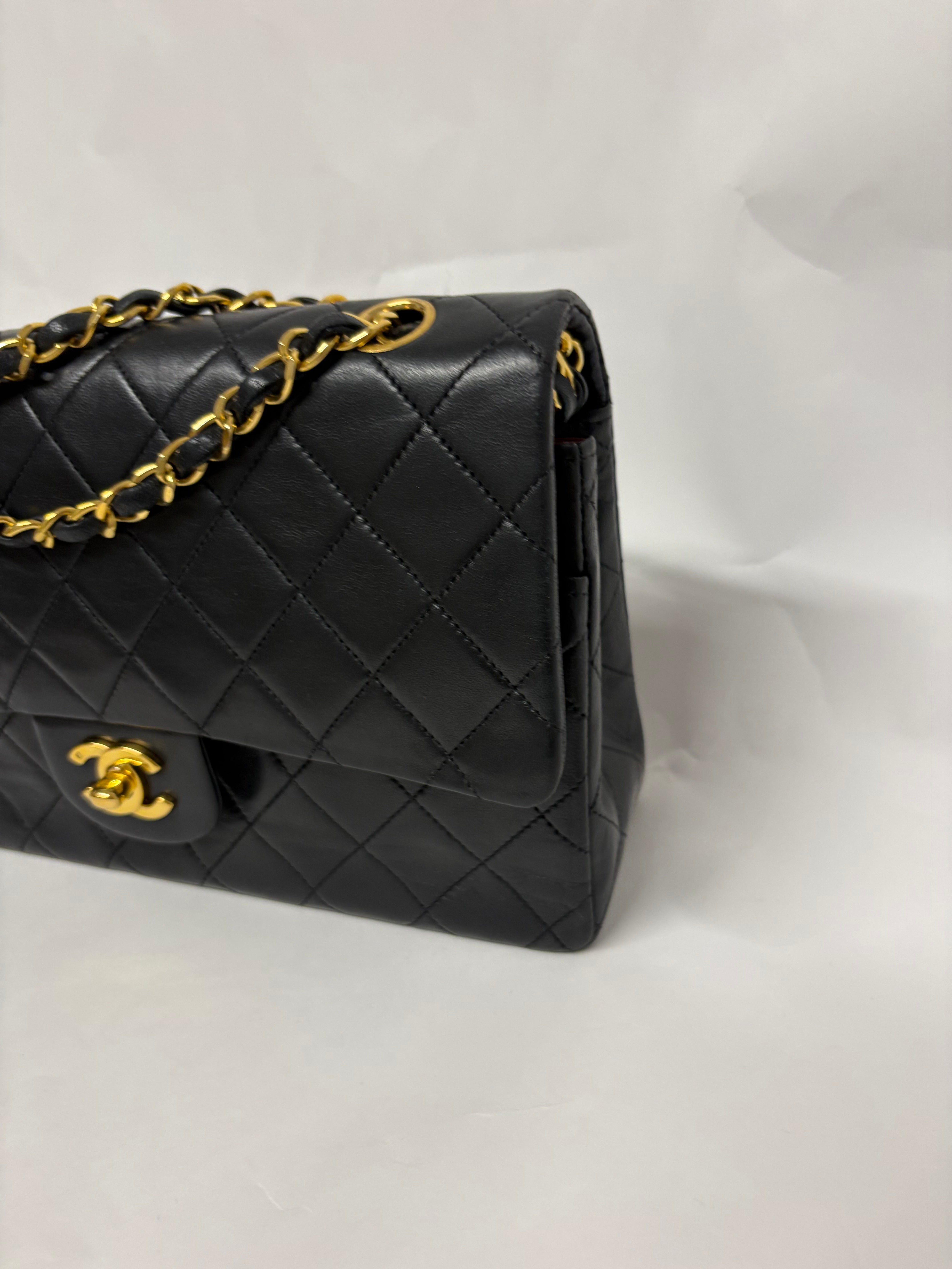 Chanel Timeless Double Flap 25 Lambskin Negro Classic Flap | Serie 1