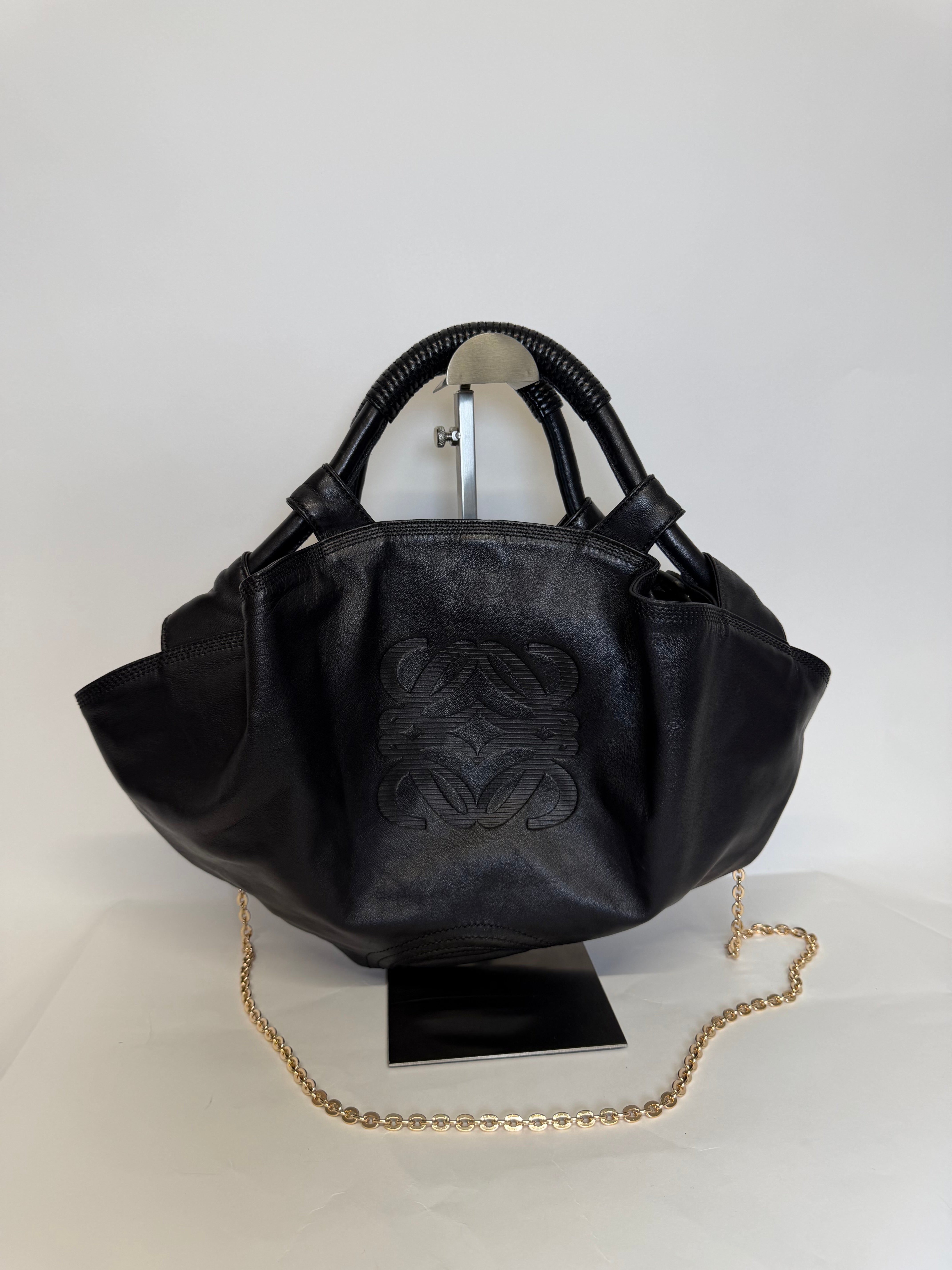 Loewe Aire nappa pequeño Negro dos bandoleras