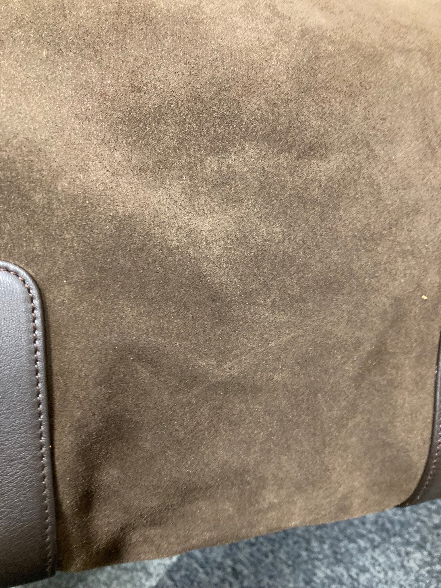 Loewe Bolso al Hombro en Ante Marrón Chocolate y Piel Lisa