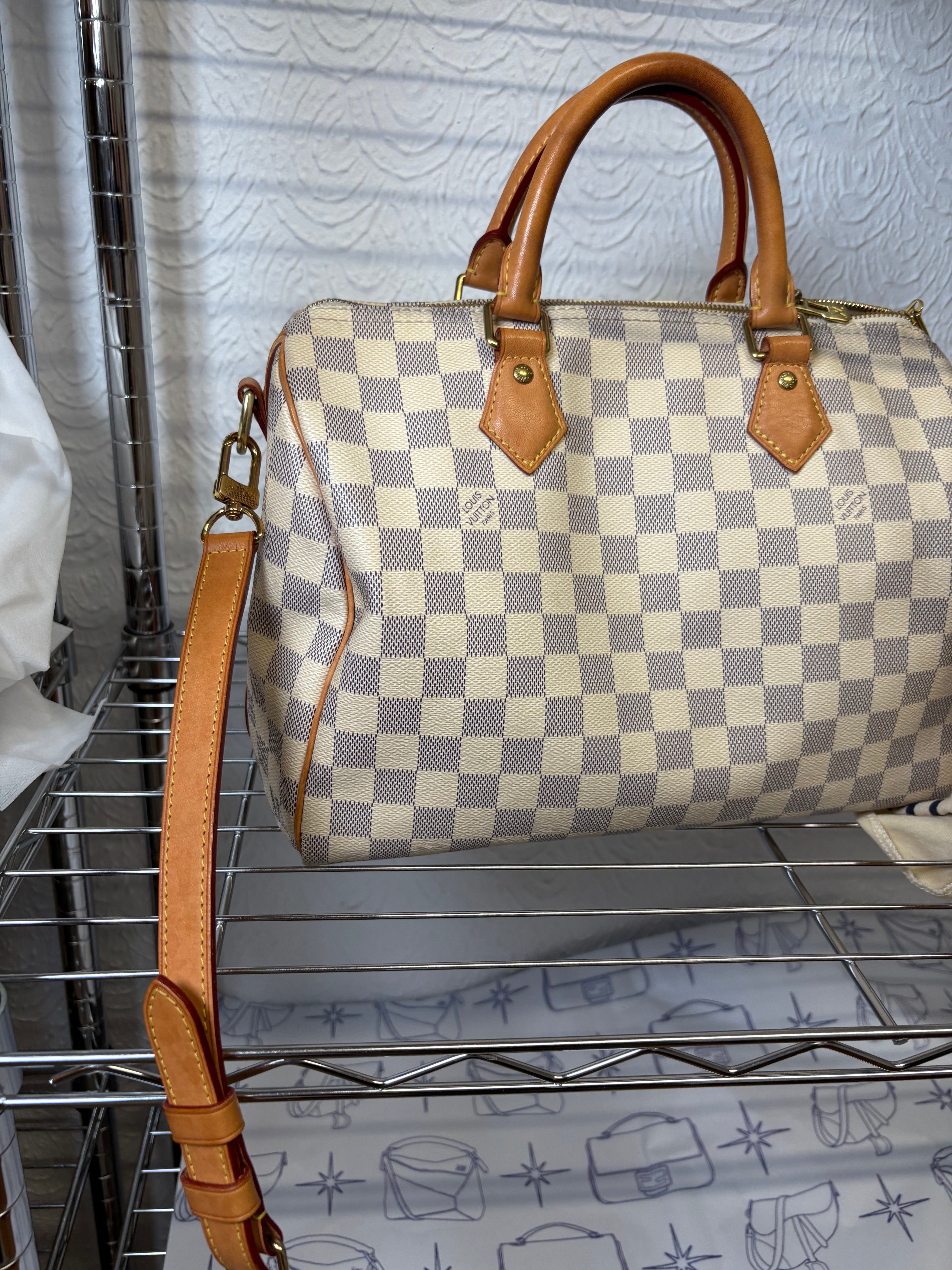 Louis Vuitton Speedy Bandoulière 30 Damier Azur