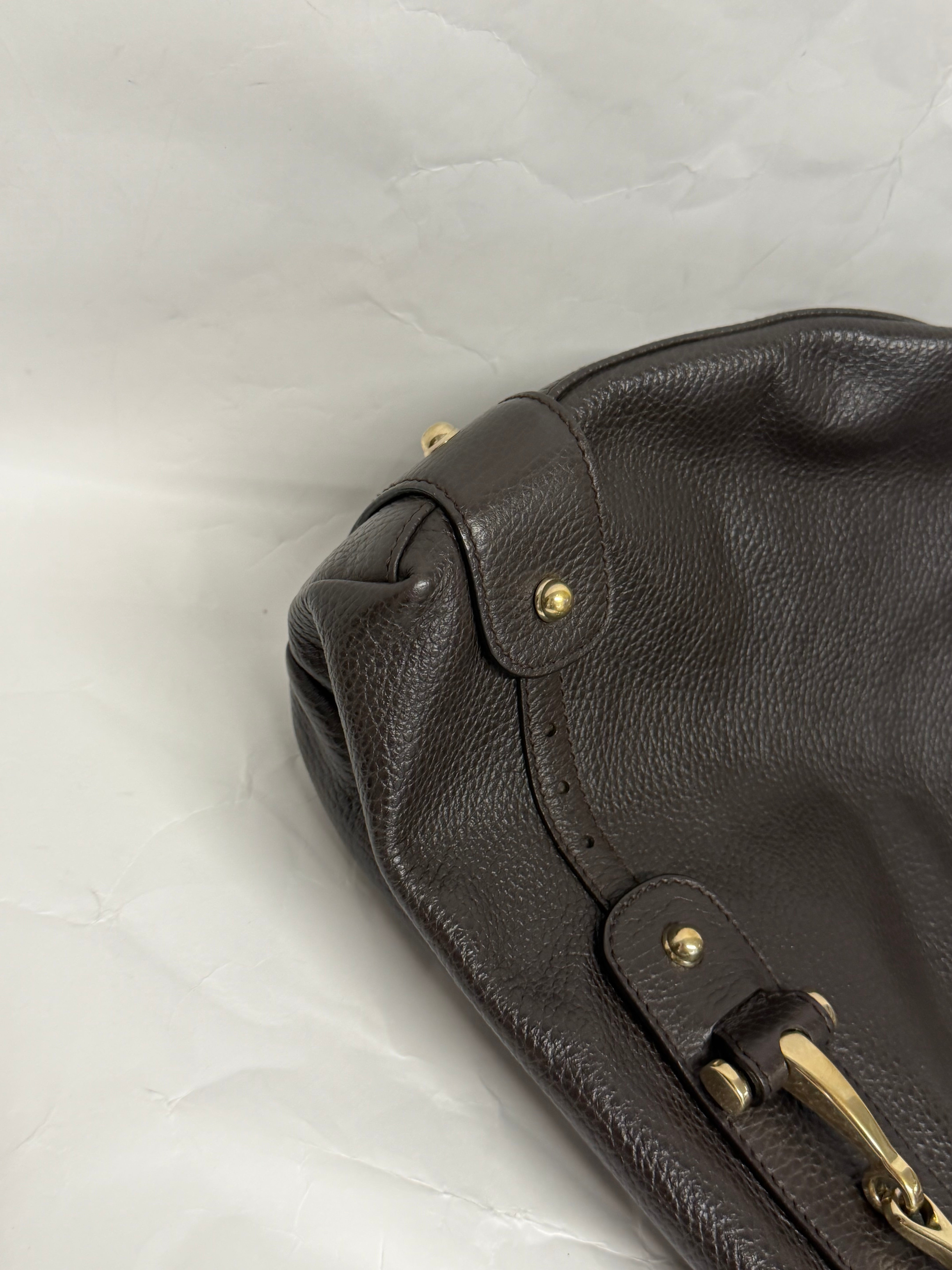 Gucci Pelham Guccissima Marrón Oscuro Piel