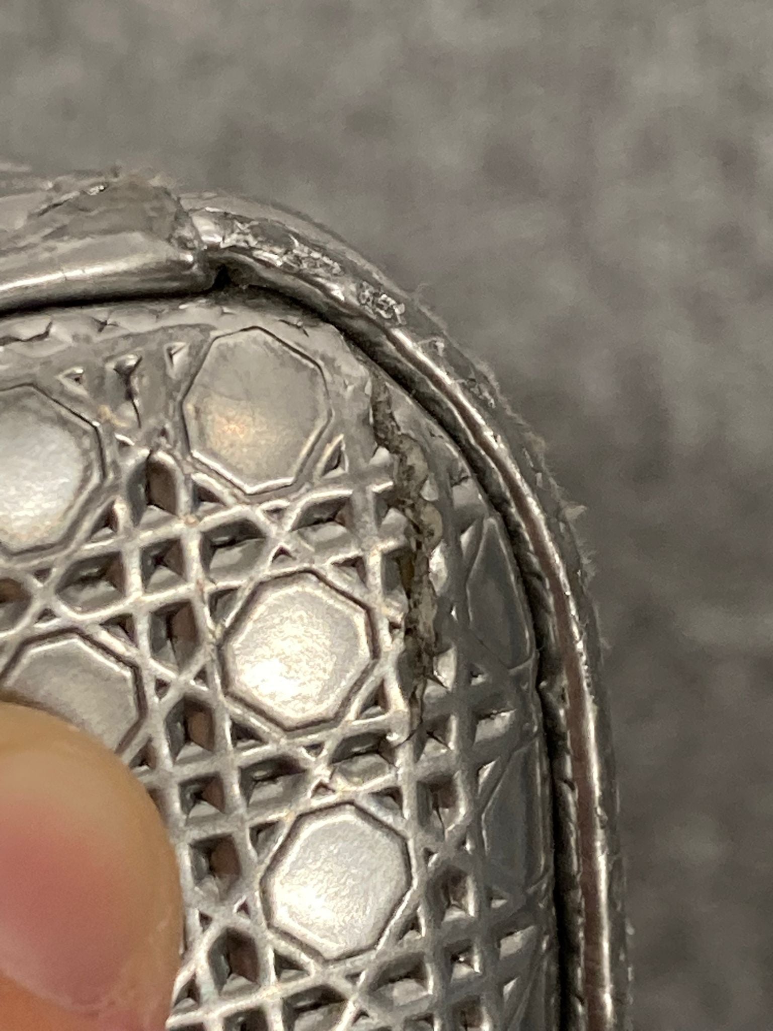 Christian Dior Lady Dior Cannage – Piel plateada