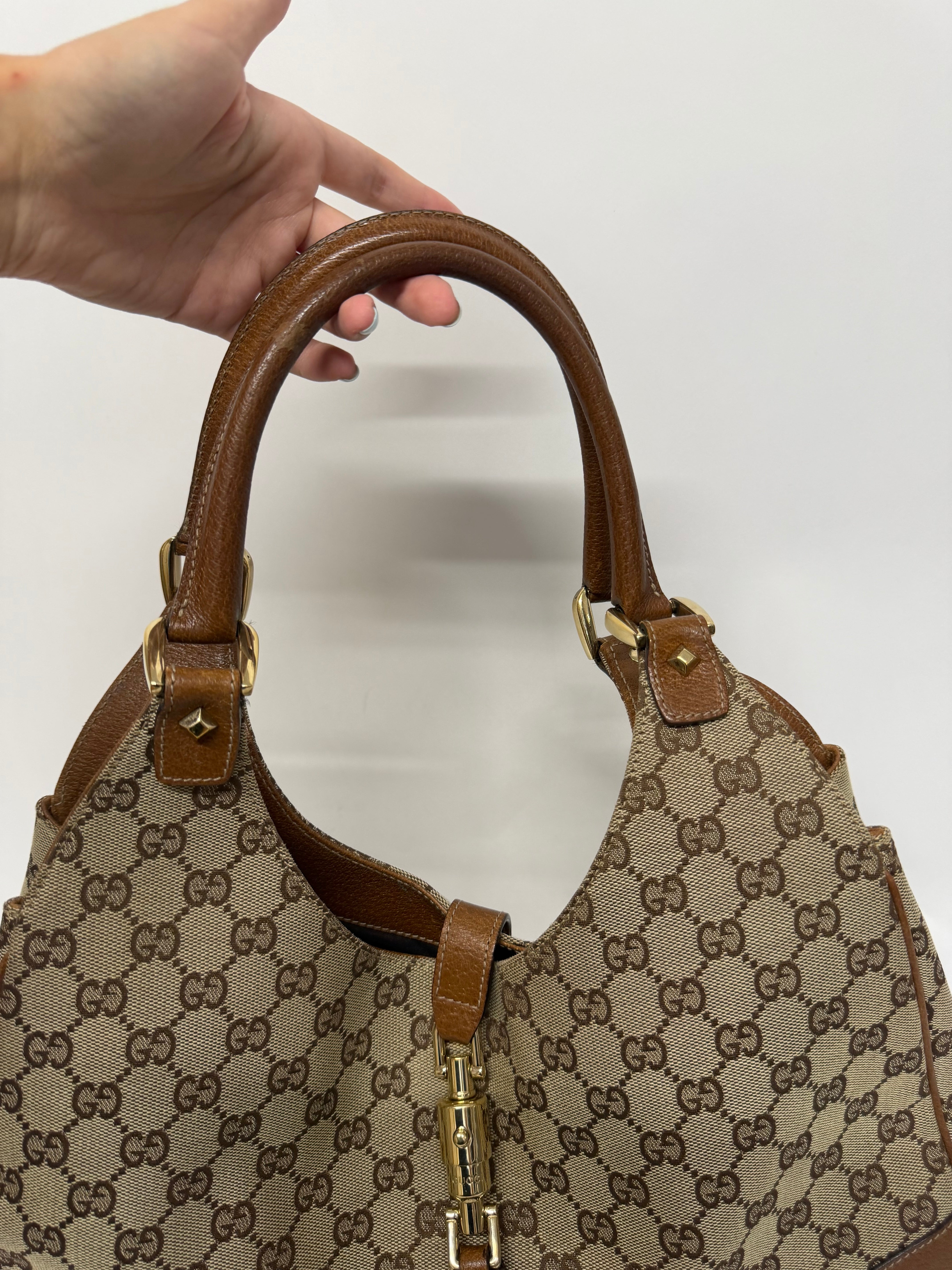 Gucci Jackie GG Canvas Grande Herrajes Dorados