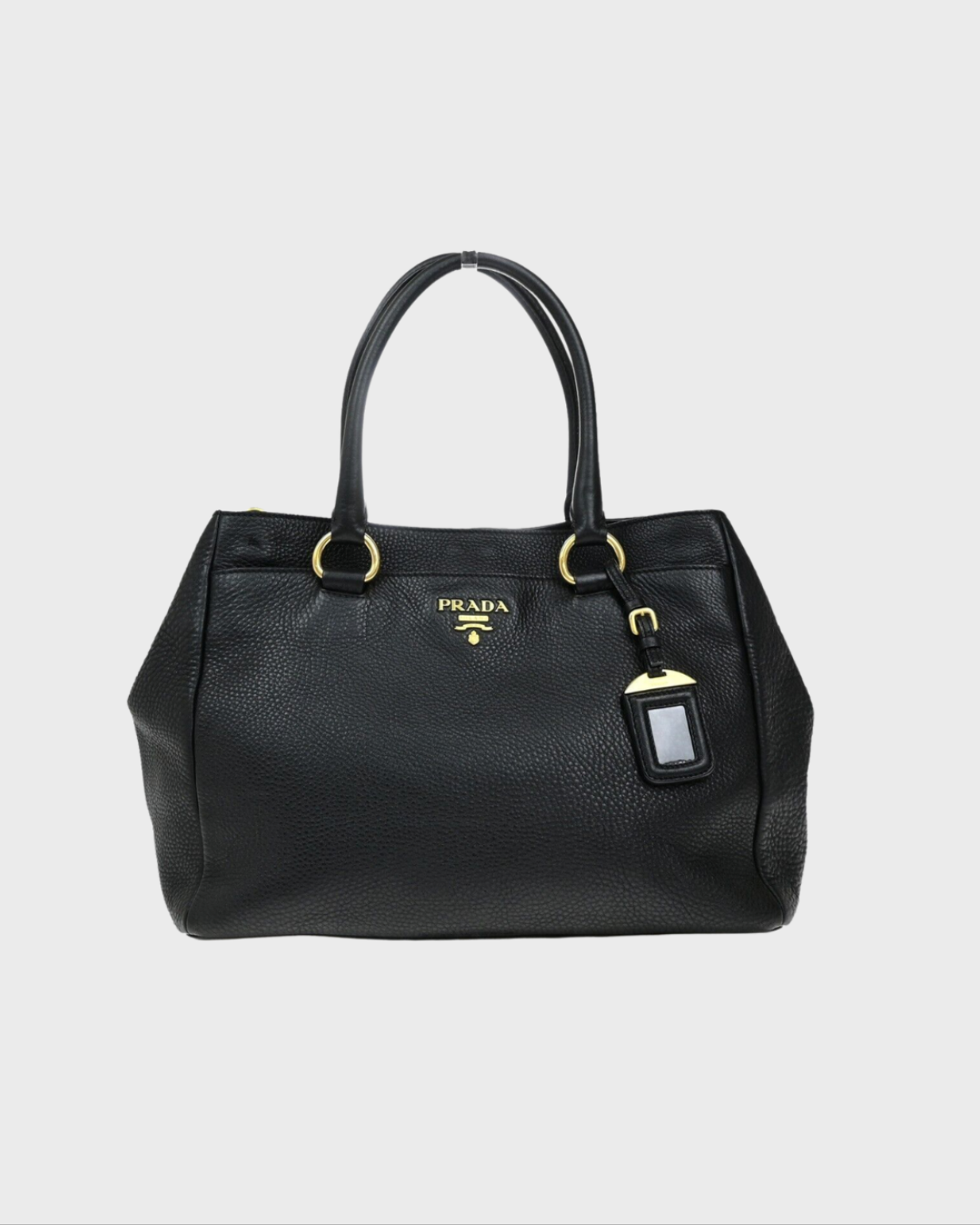 Prada vitello tote negra