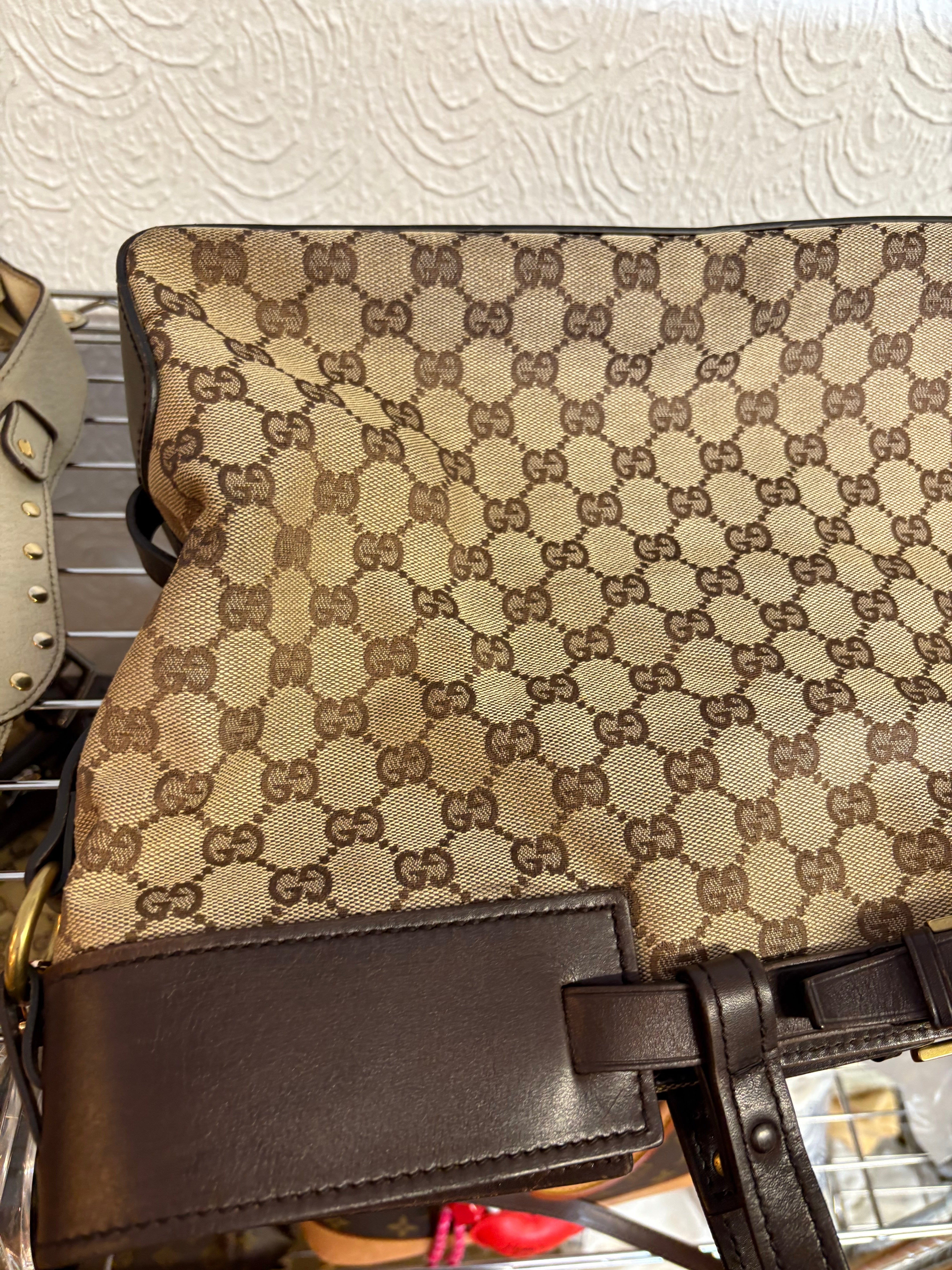 Gucci GG Canvas Belt Tote Shopper con hebilla