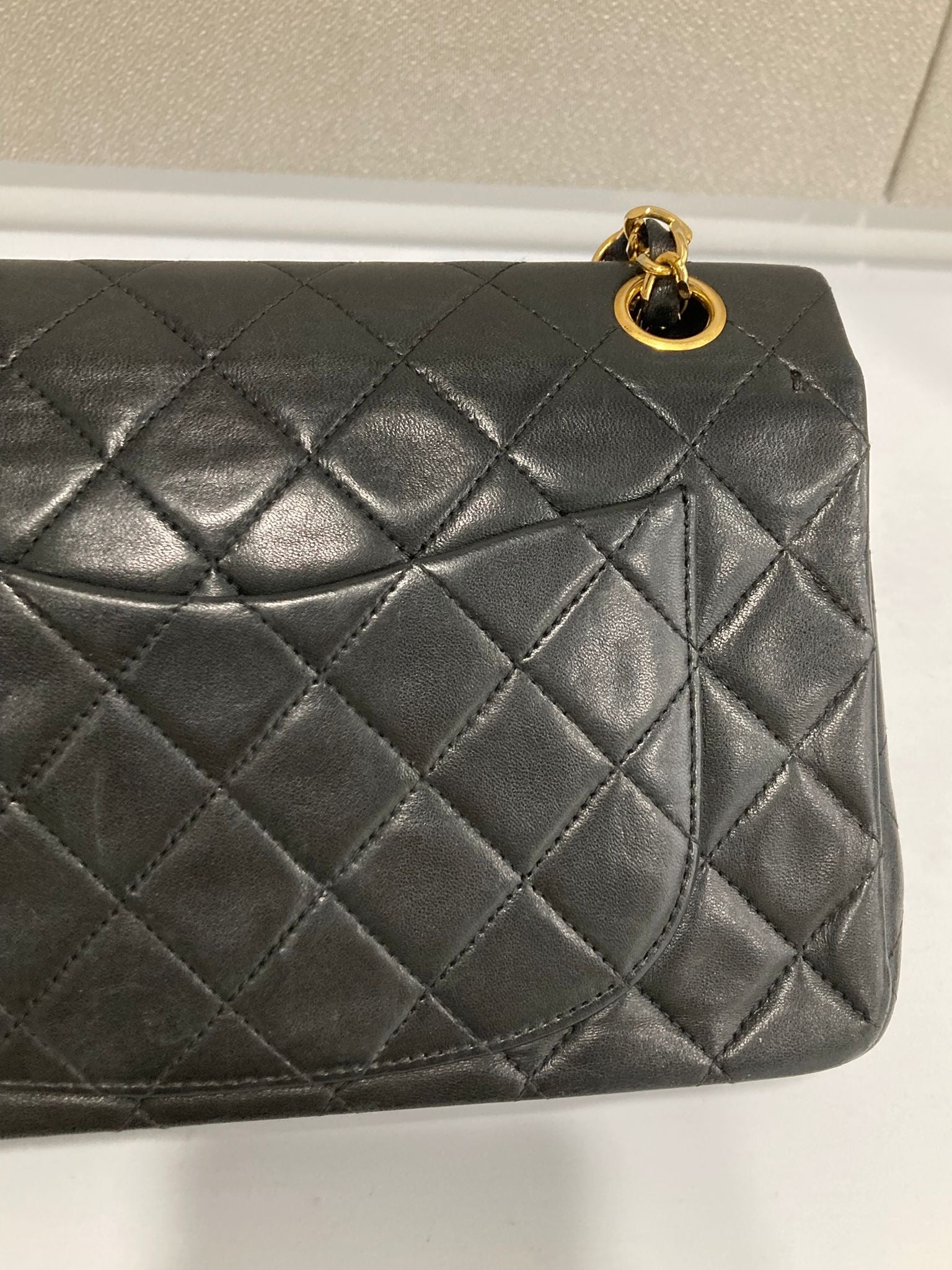Chanel timeless 23 doble flap negro serie 1