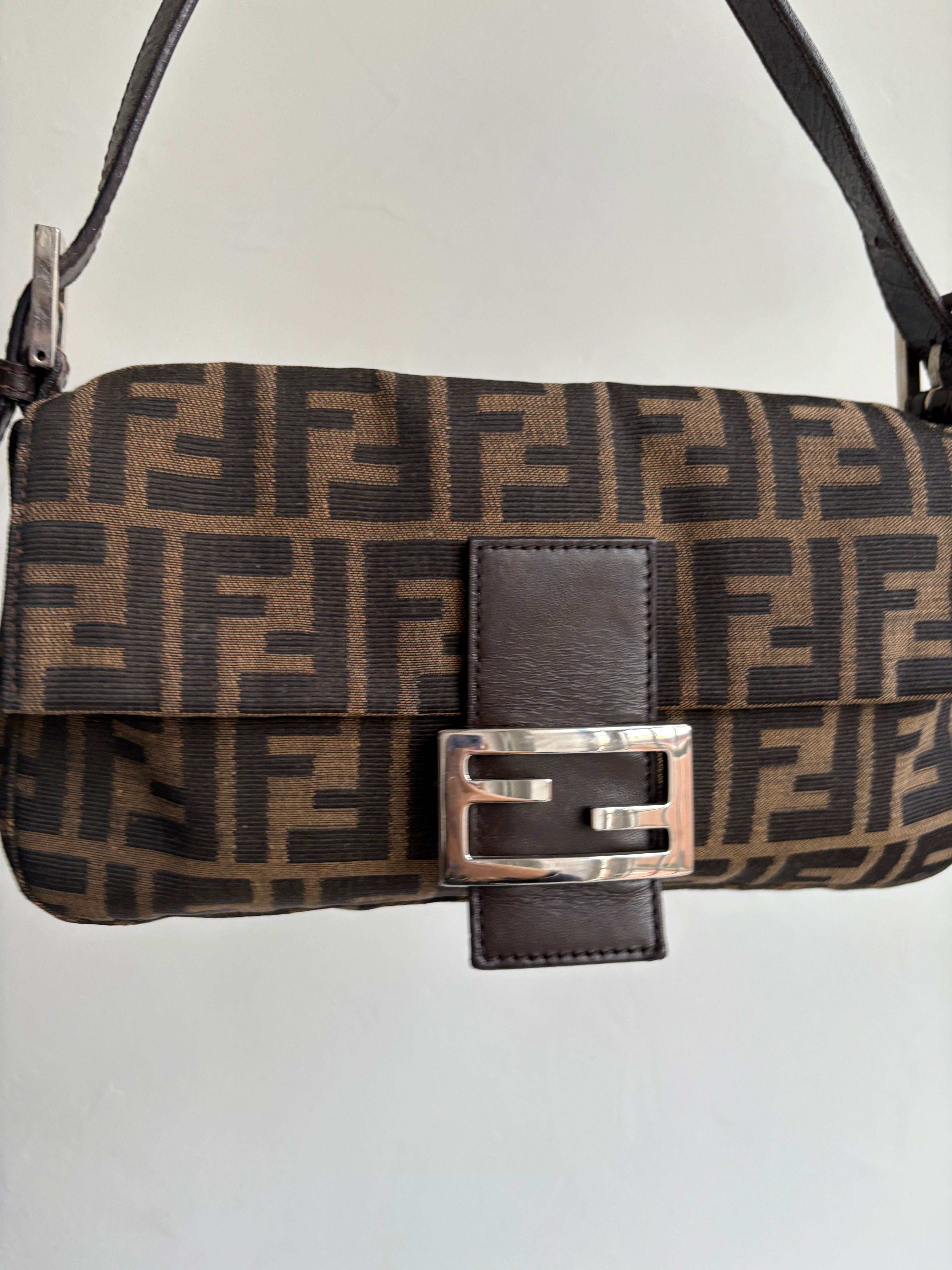 Fendi Baguette Zucca Marrón Vintage
