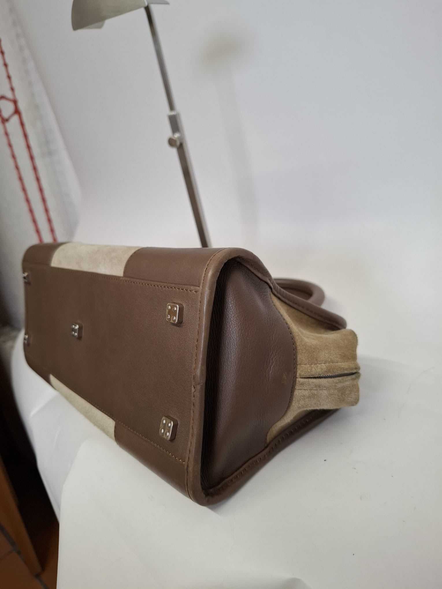 Loewe Amazona 28 Ante Beige Herrajes Plata