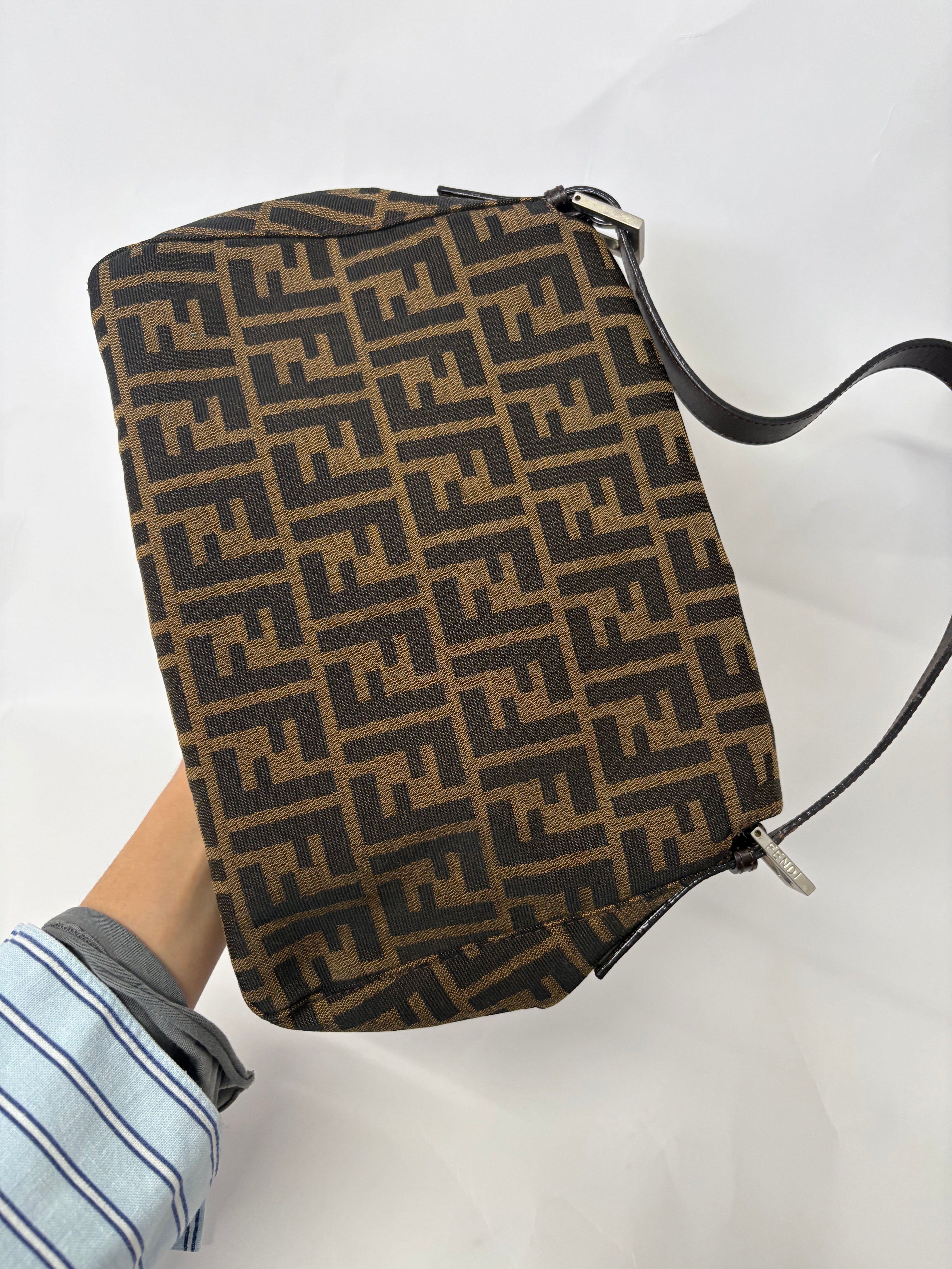 Fendi Mamma Baguette Zucca Canvas Marrón – Iconic FF