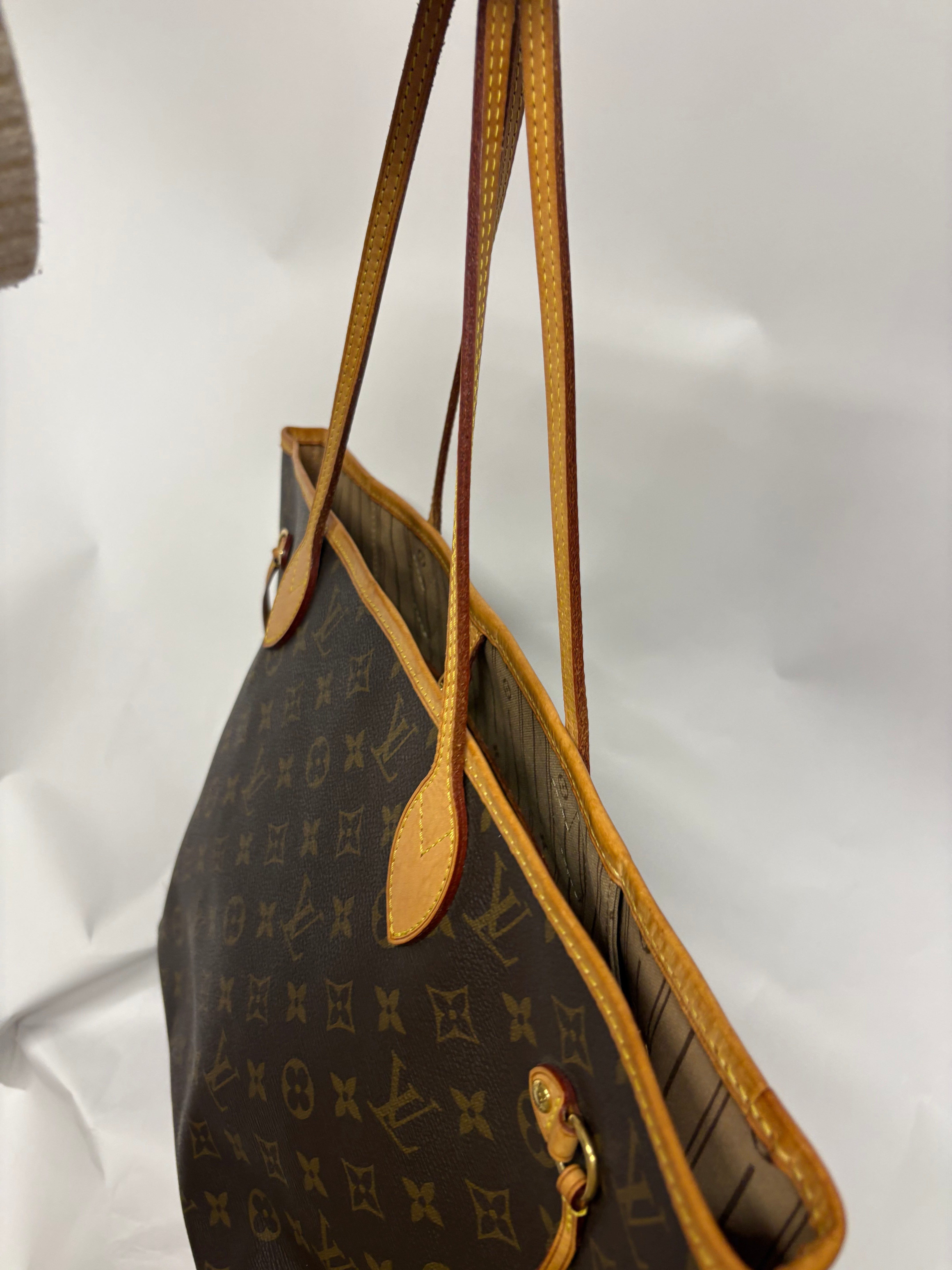 Louis Vuitton Neverfull MM Monogram y Beige