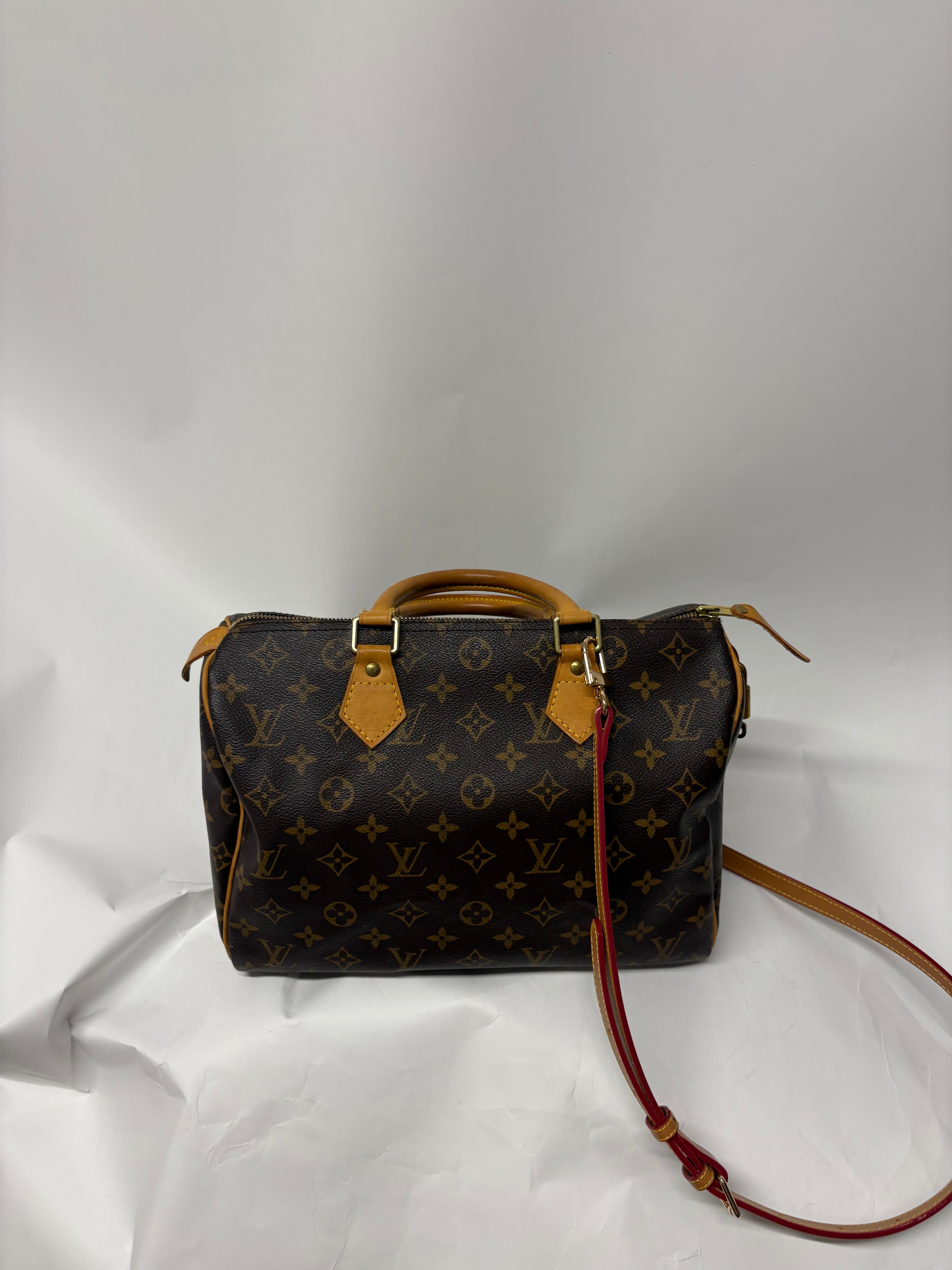 Louis Vuitton Speedy 30 Monogram con bandolera extra TH0033