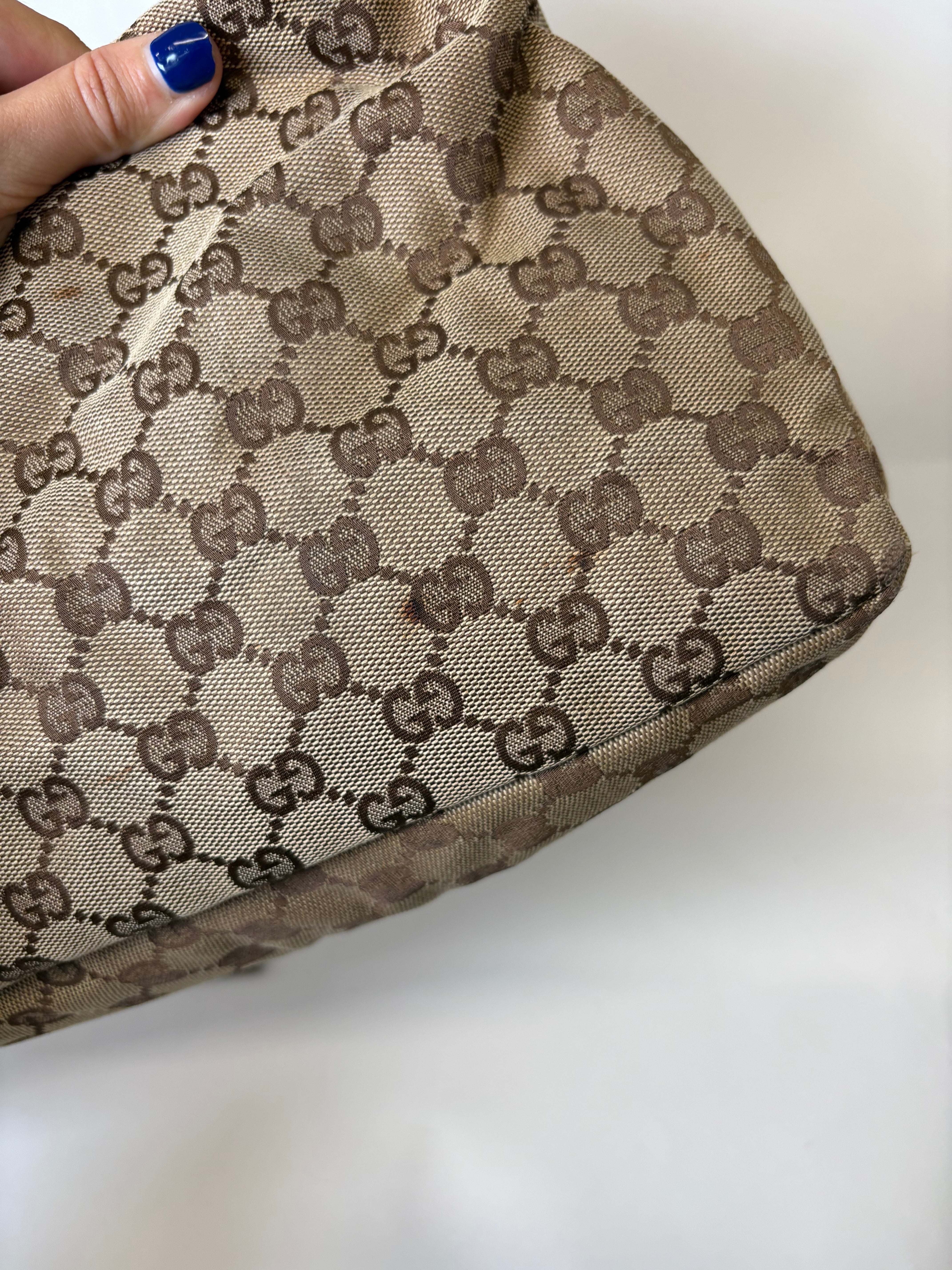 Gucci Horsebit Hobo GG Canvas Marrón