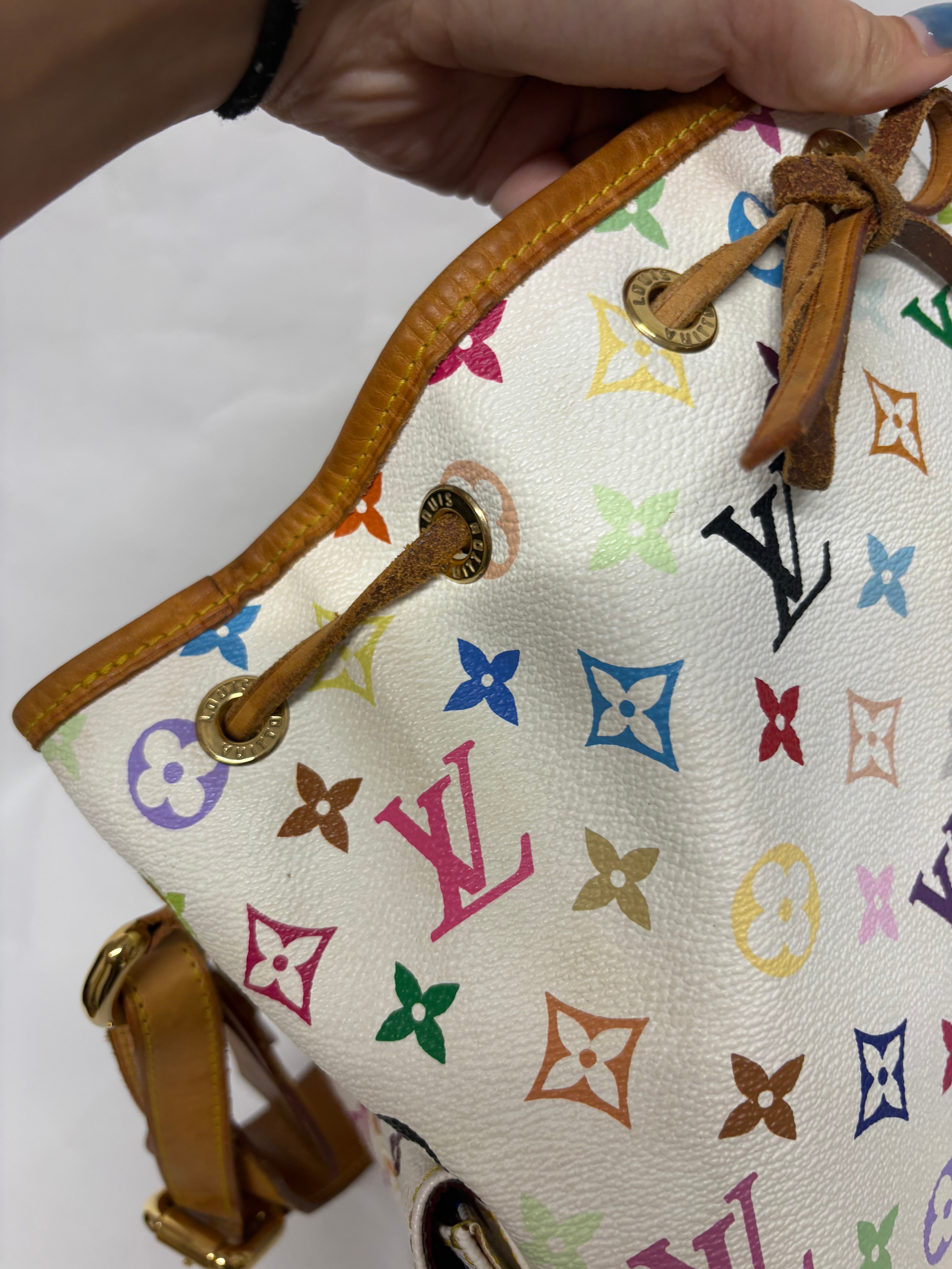 Louis Vuitton x Takashi Murakami Petit Noé Multicolor White – Edición Limitada