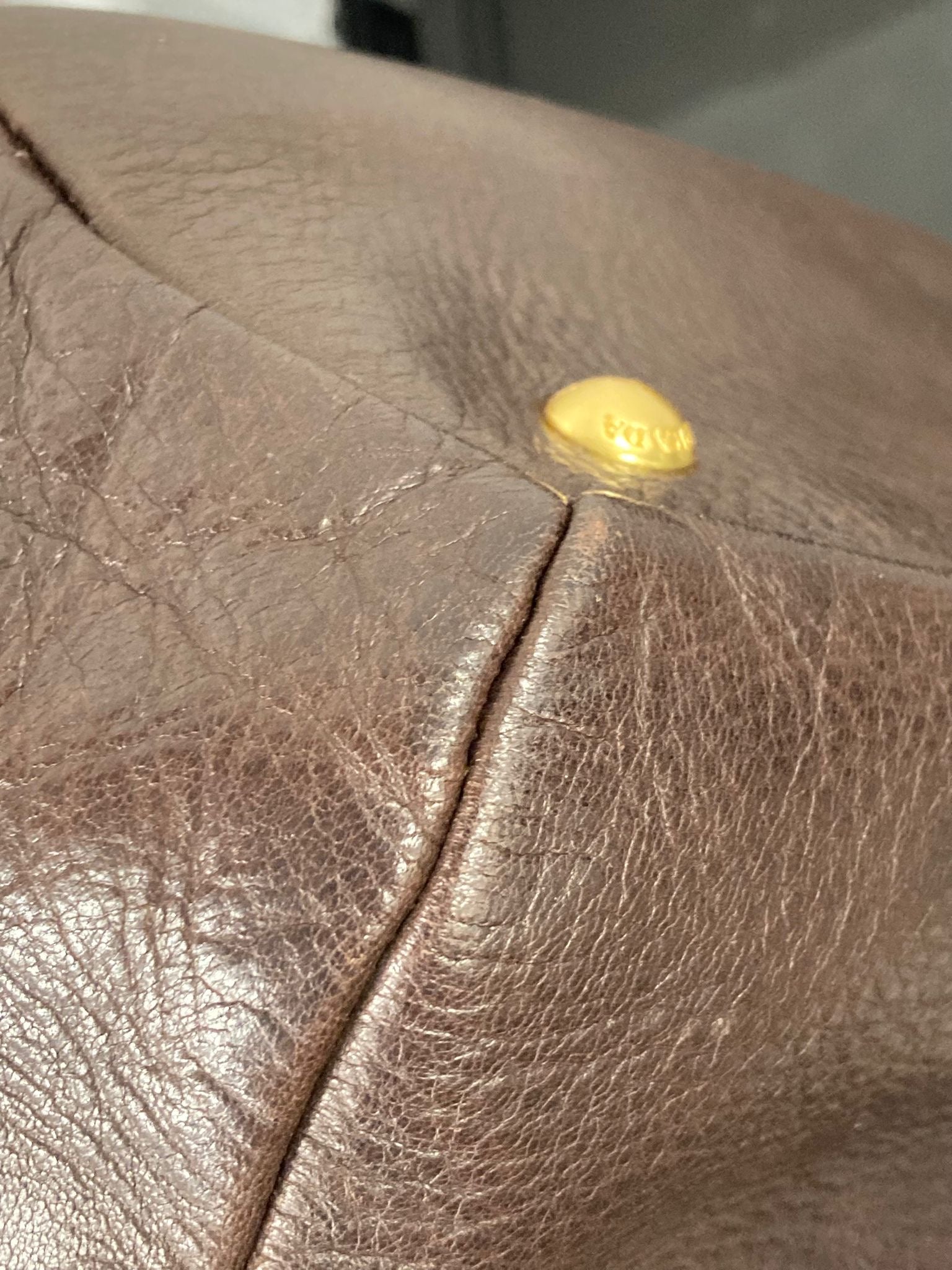 Prada 2Way Tote Bag en piel marrón chocolate