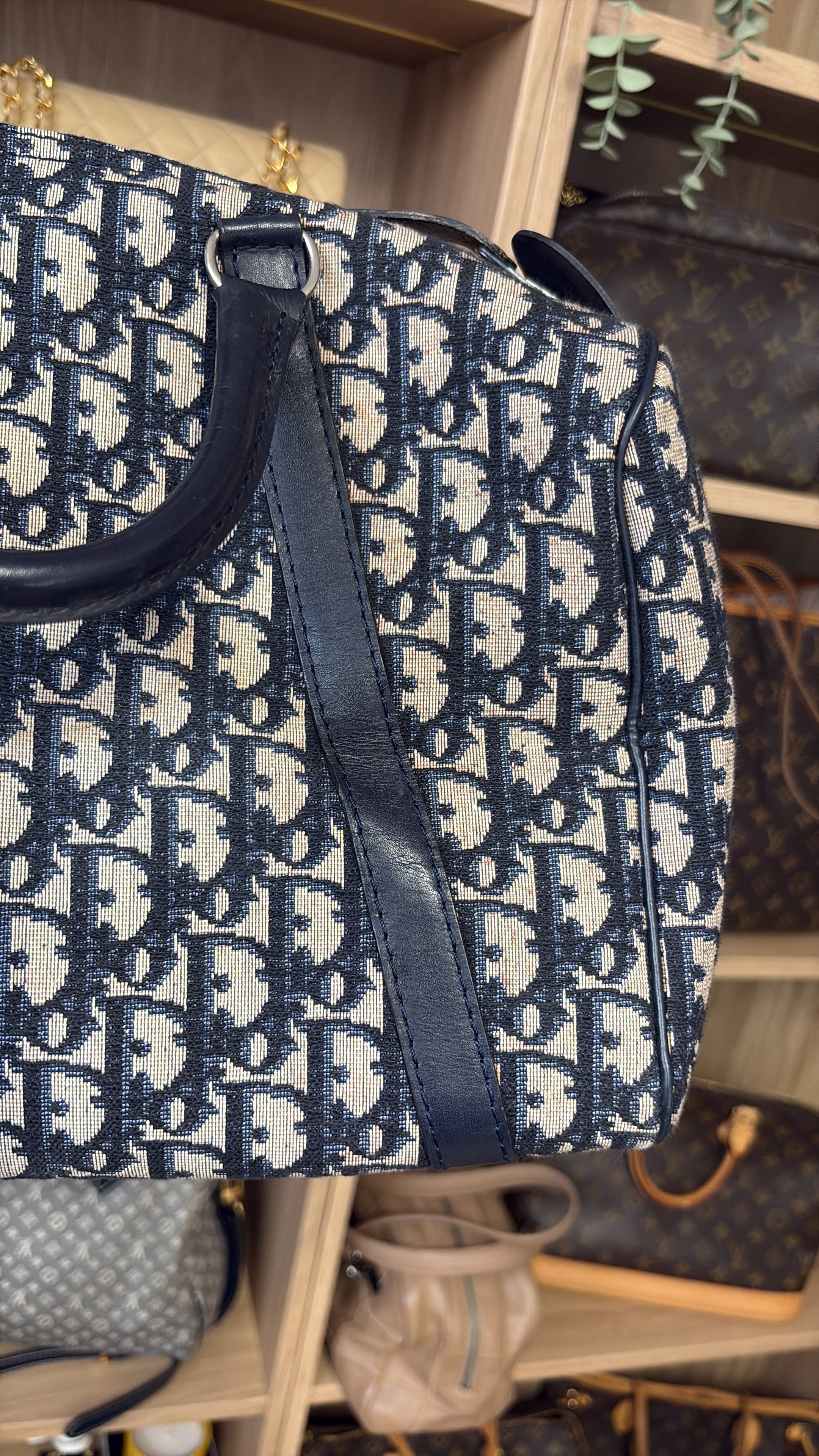Christian Dior Bowling Trotter 30 Oblique Azul