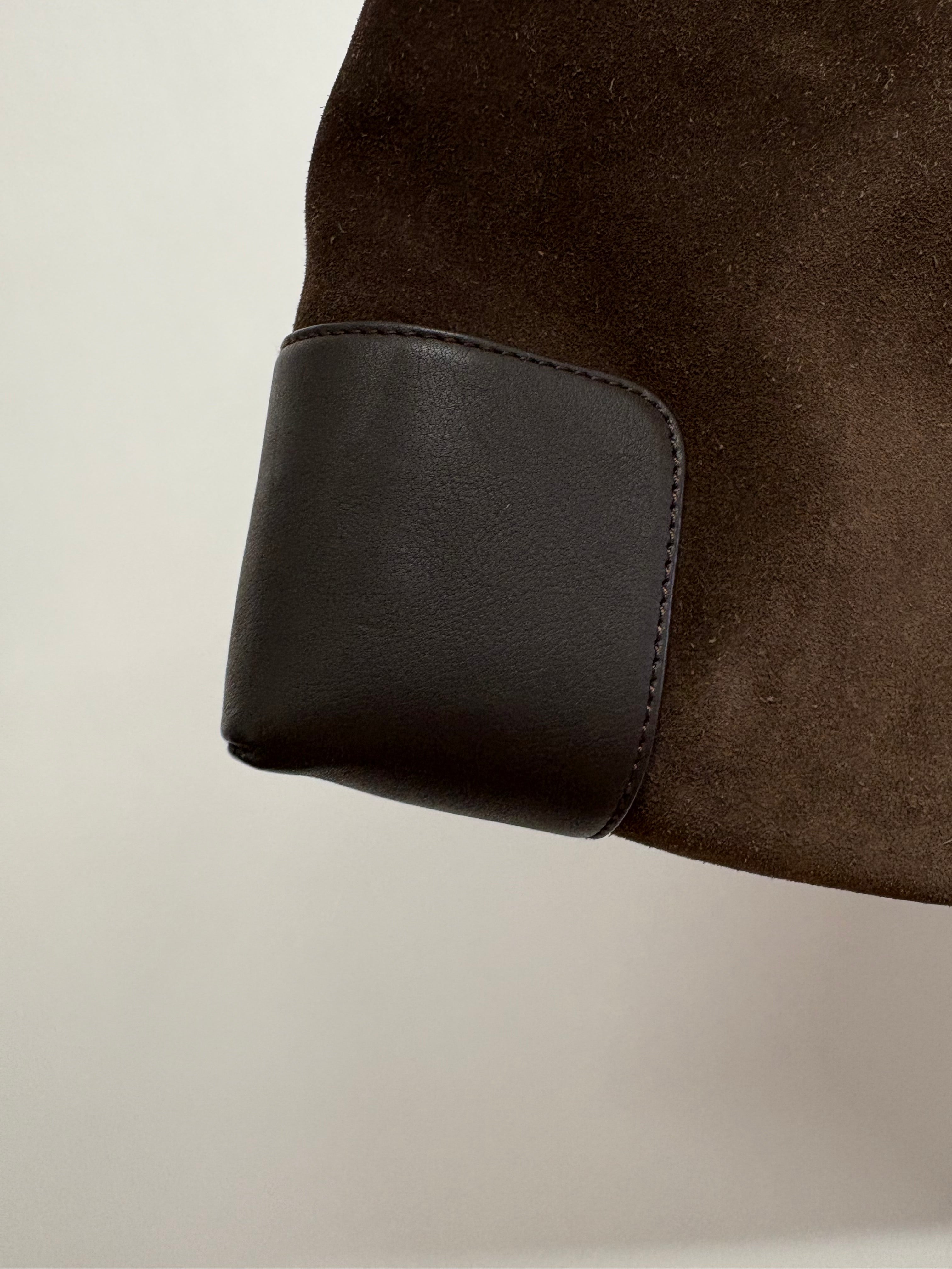 Loewe hobo bag ante y piel marrón oscuro