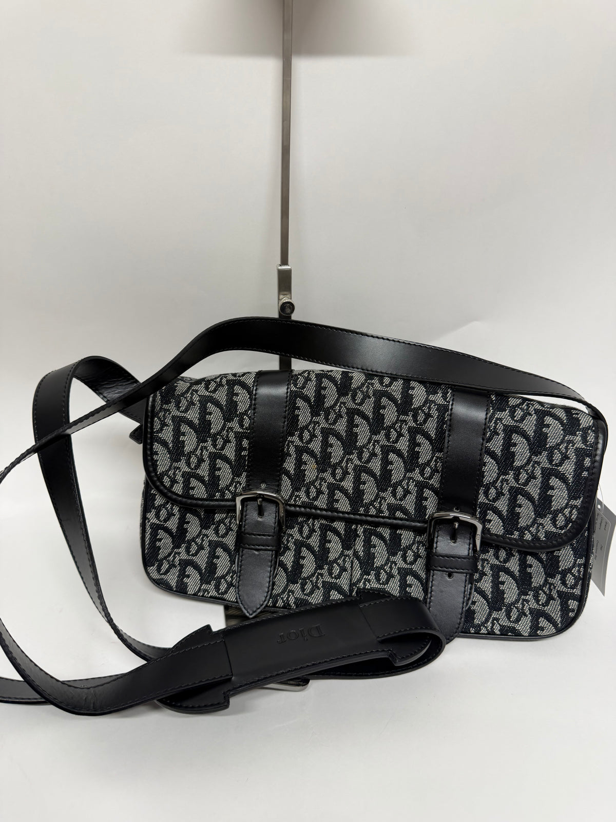 Christian Dior Diorissimo Trotter Bandolera Lona Oblique Negra