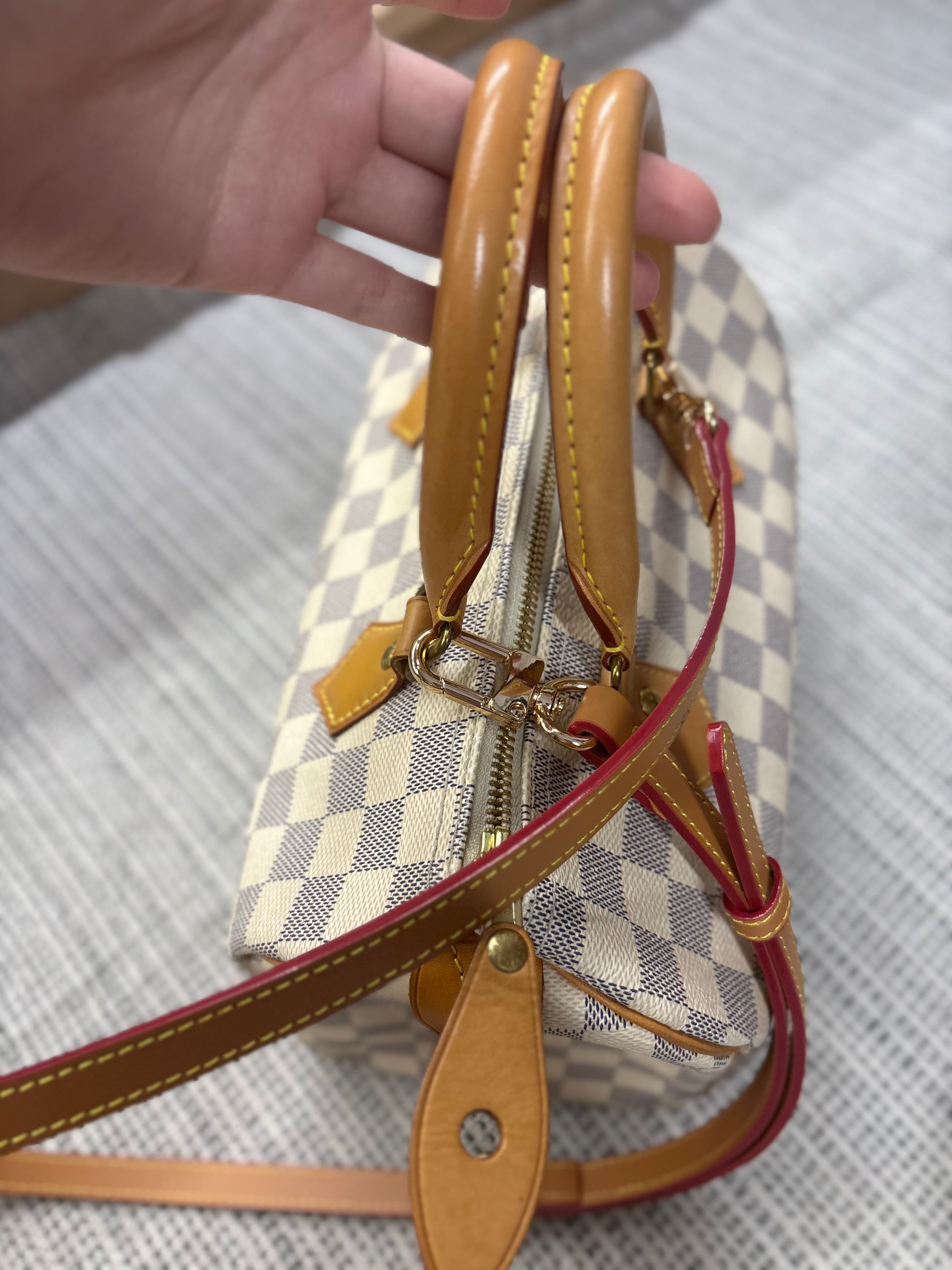Louis Vuitton Speedy 25 Damier Azur con bandolera extra
