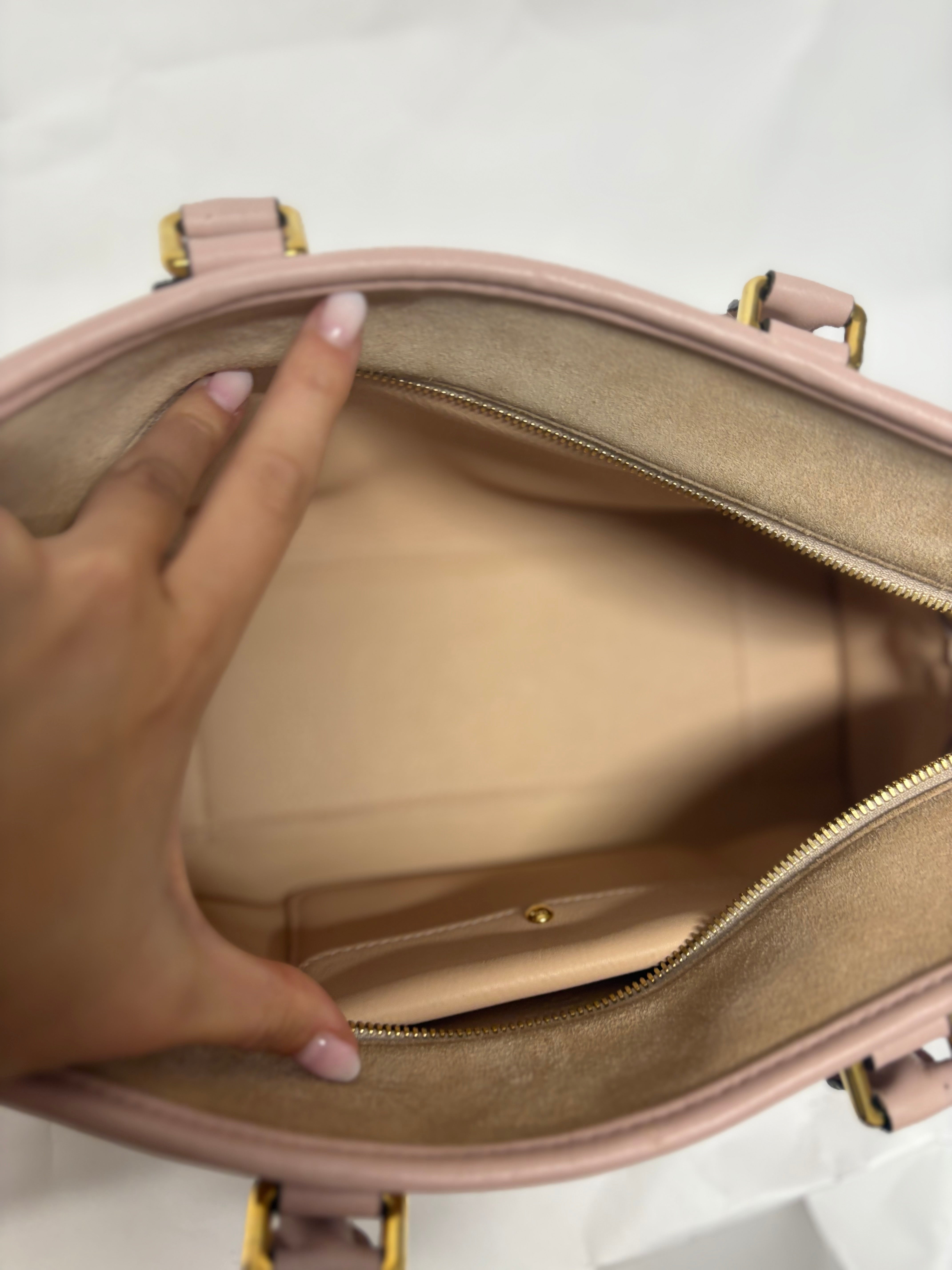 Loewe amazona 30 ante beige y rosa claro