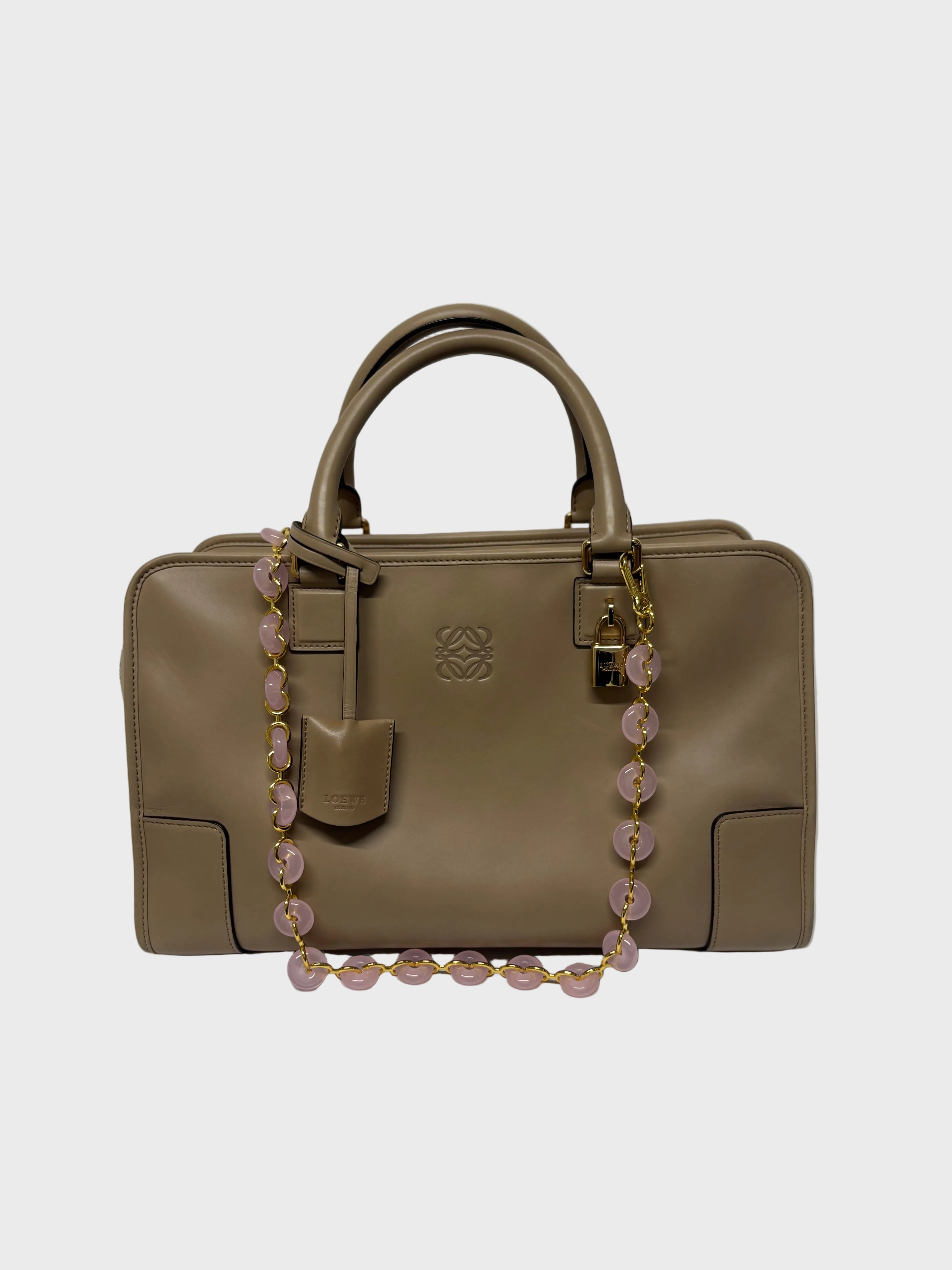 Loewe amazona 36 camel claro con bandoleras extra