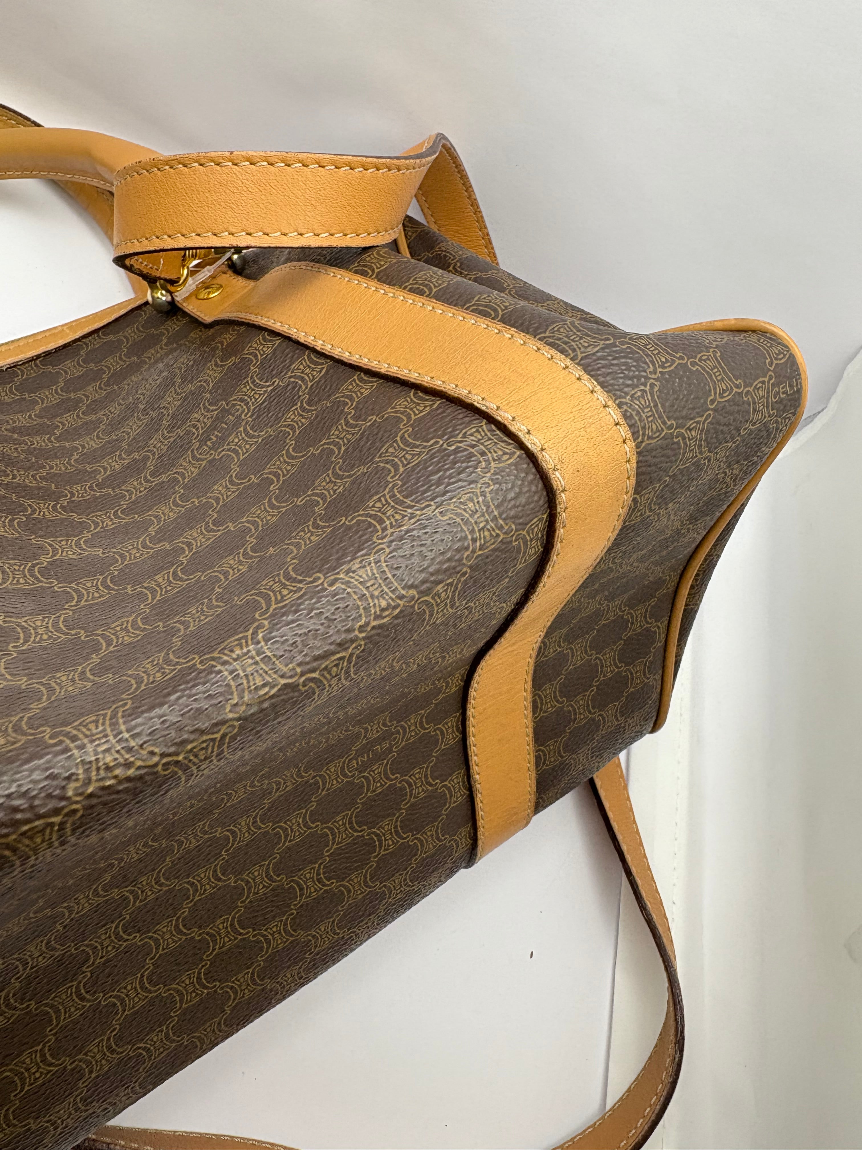 CELINE Macadam Mini Boston Vintage bandolera – Triomphe Logo
