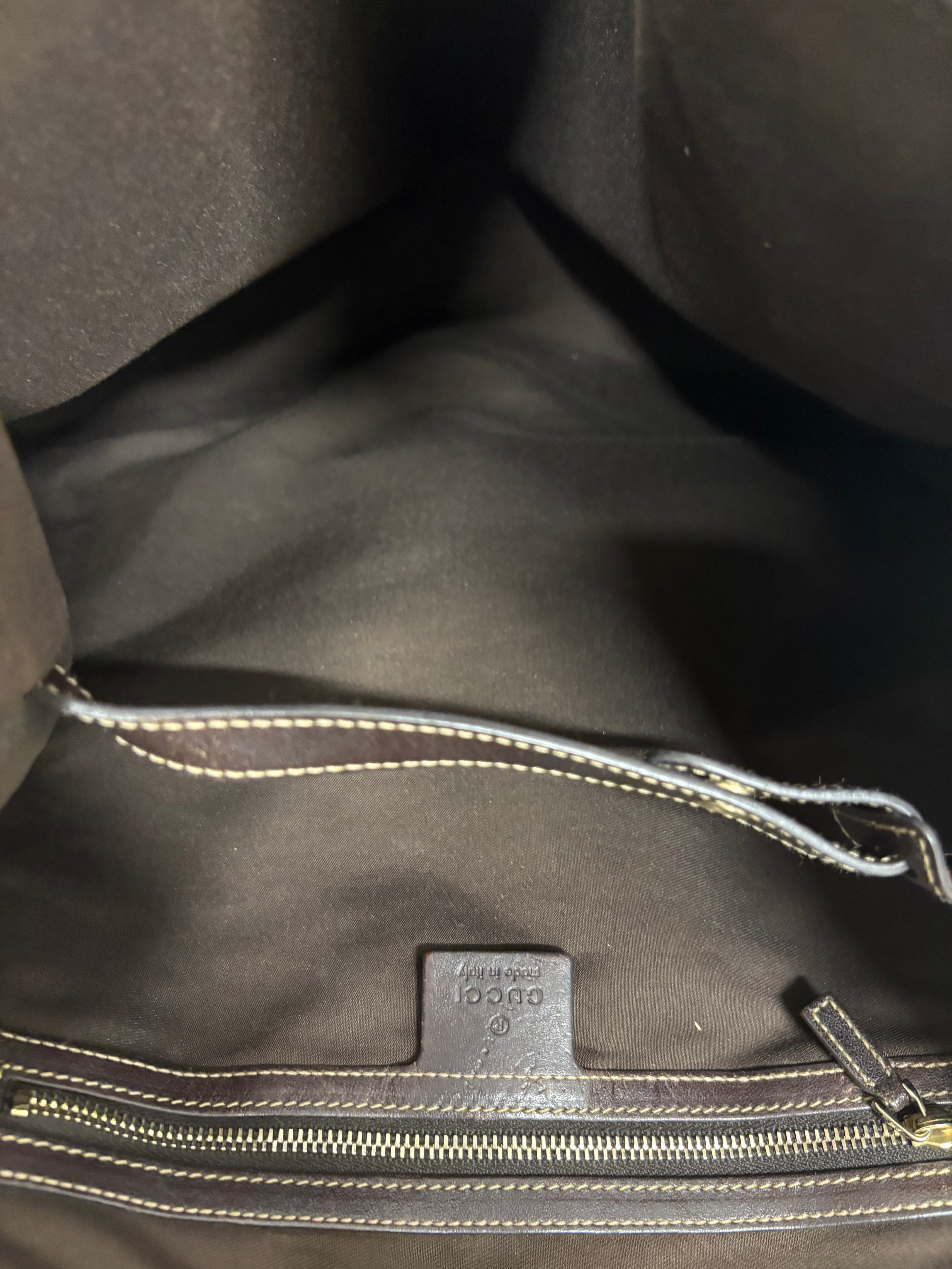 Gucci pelham gg canvas marron chocolate grande