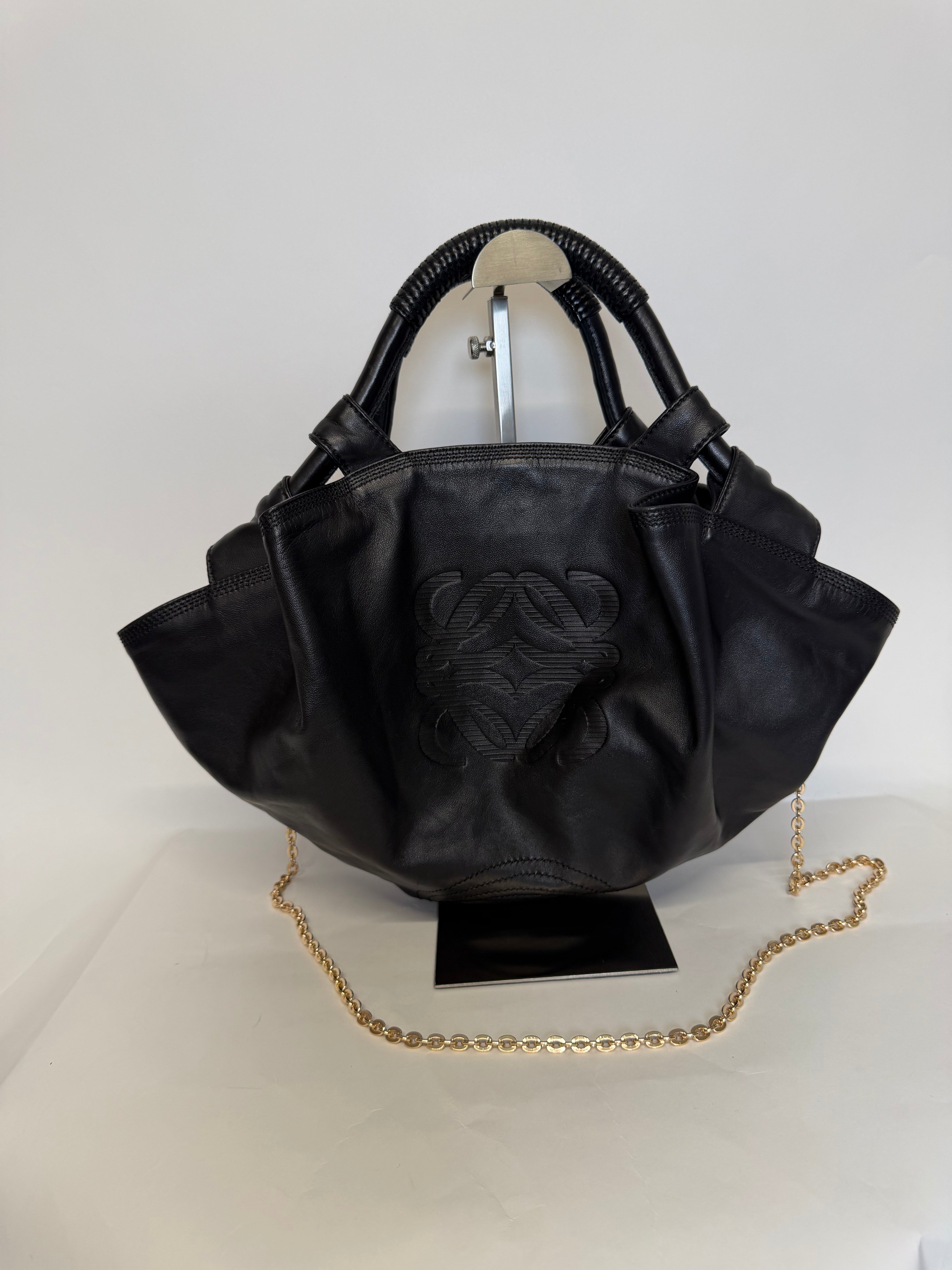 Loewe Aire nappa pequeño Negro dos bandoleras