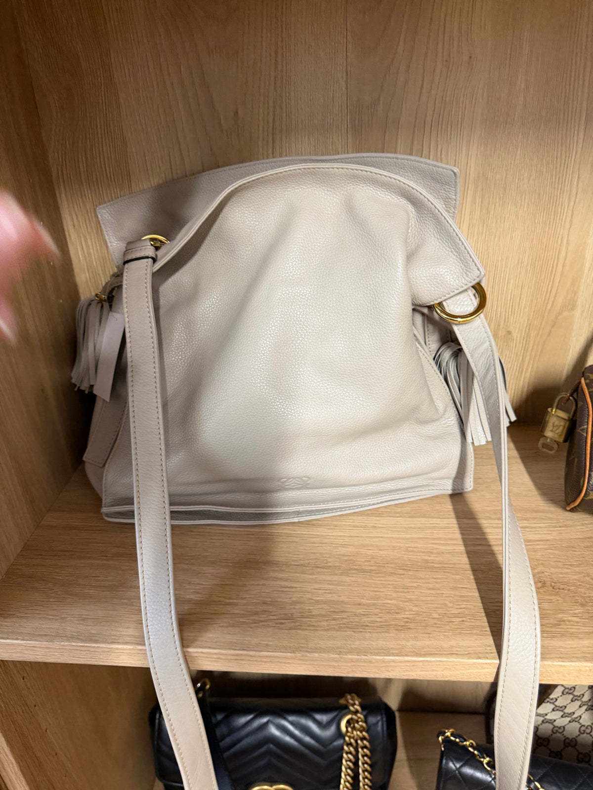 Loewe Flamenco mediano beige gris