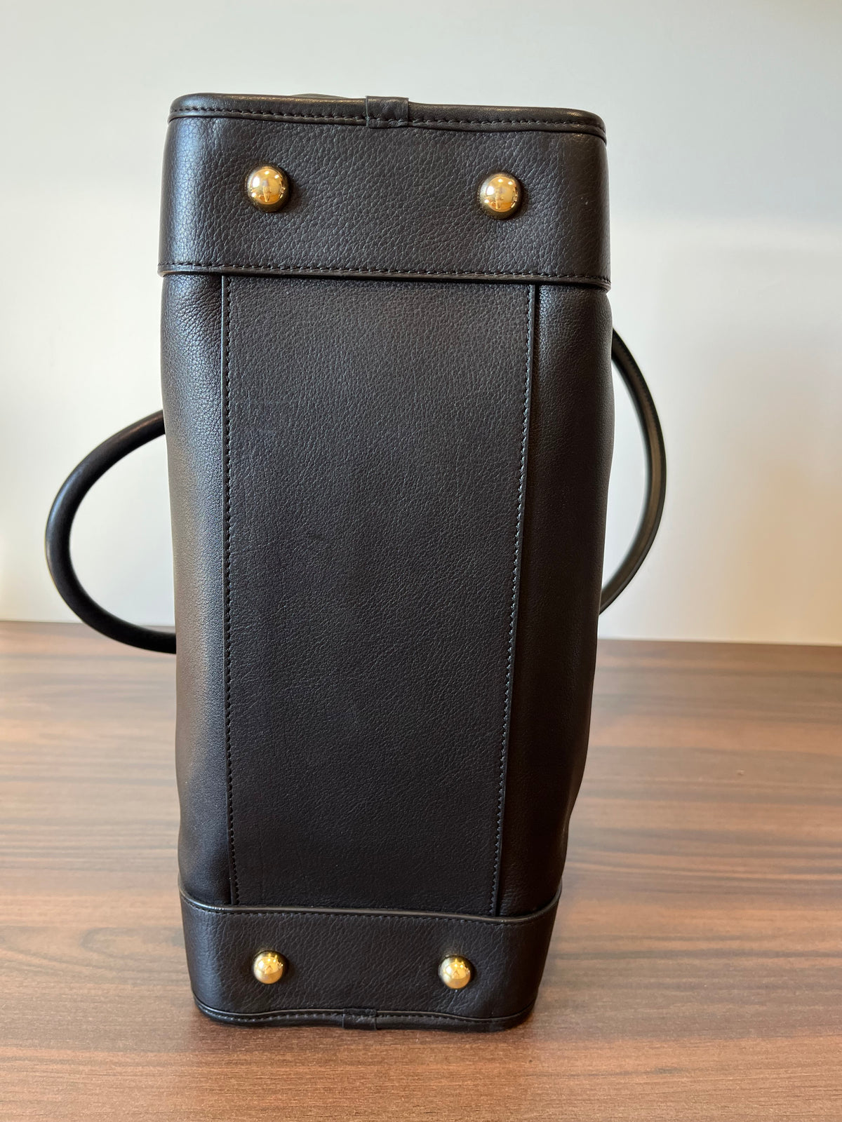 Loewe Amazona 36 Piel Negra Herrajes Dorados