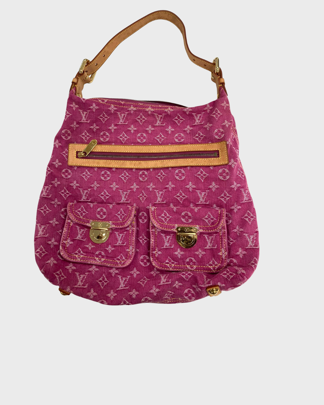 Bolso Louis Vuitton Baggy GM Monogram Denim rosa