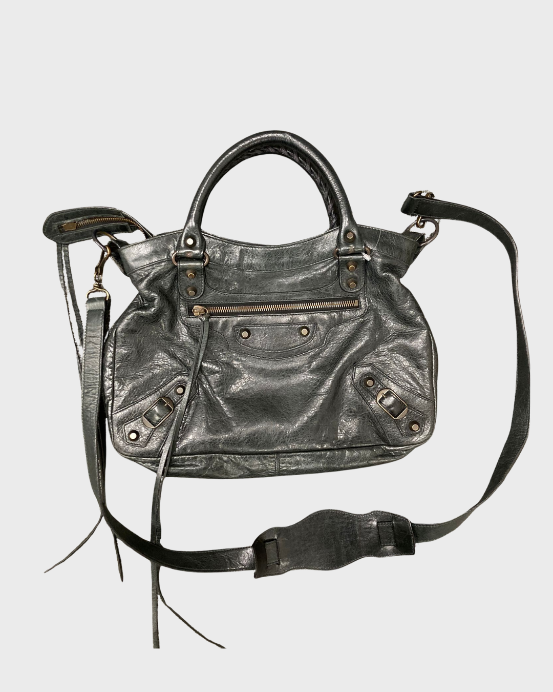 Balenciaga City Classic bandolera – Piel verde oscuro