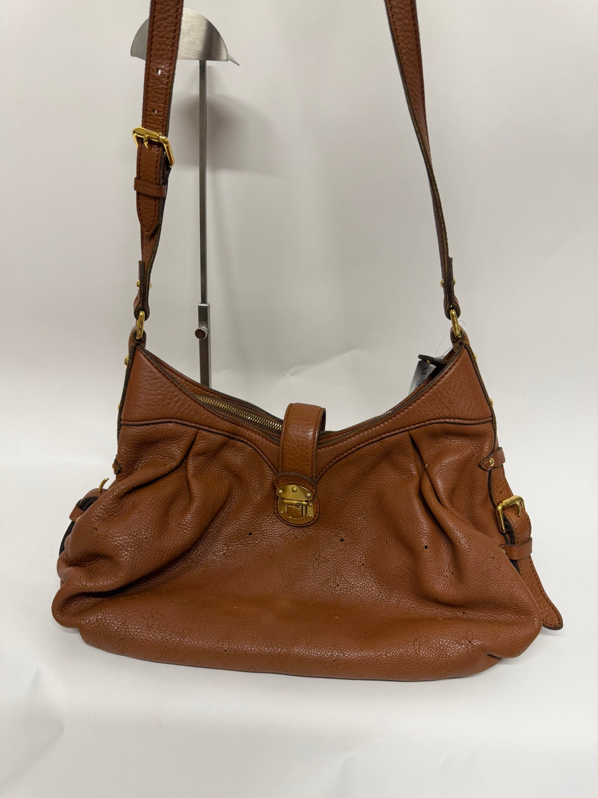 Louis Vuitton Mahina bandolera Piel Perforada Marrón Coñac