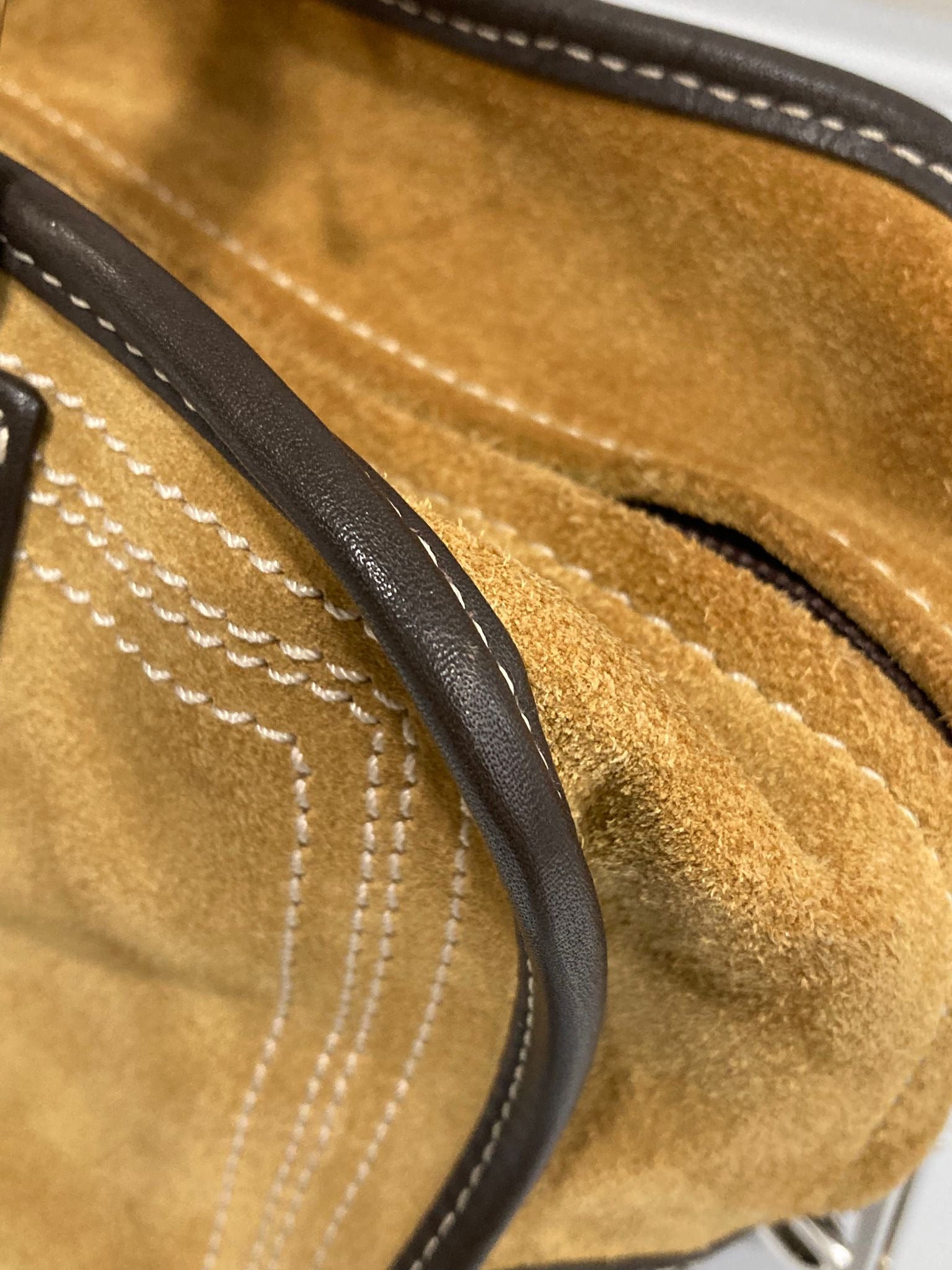 Loewe Amazona 28 Ante oro y Piel Camel/Marrón