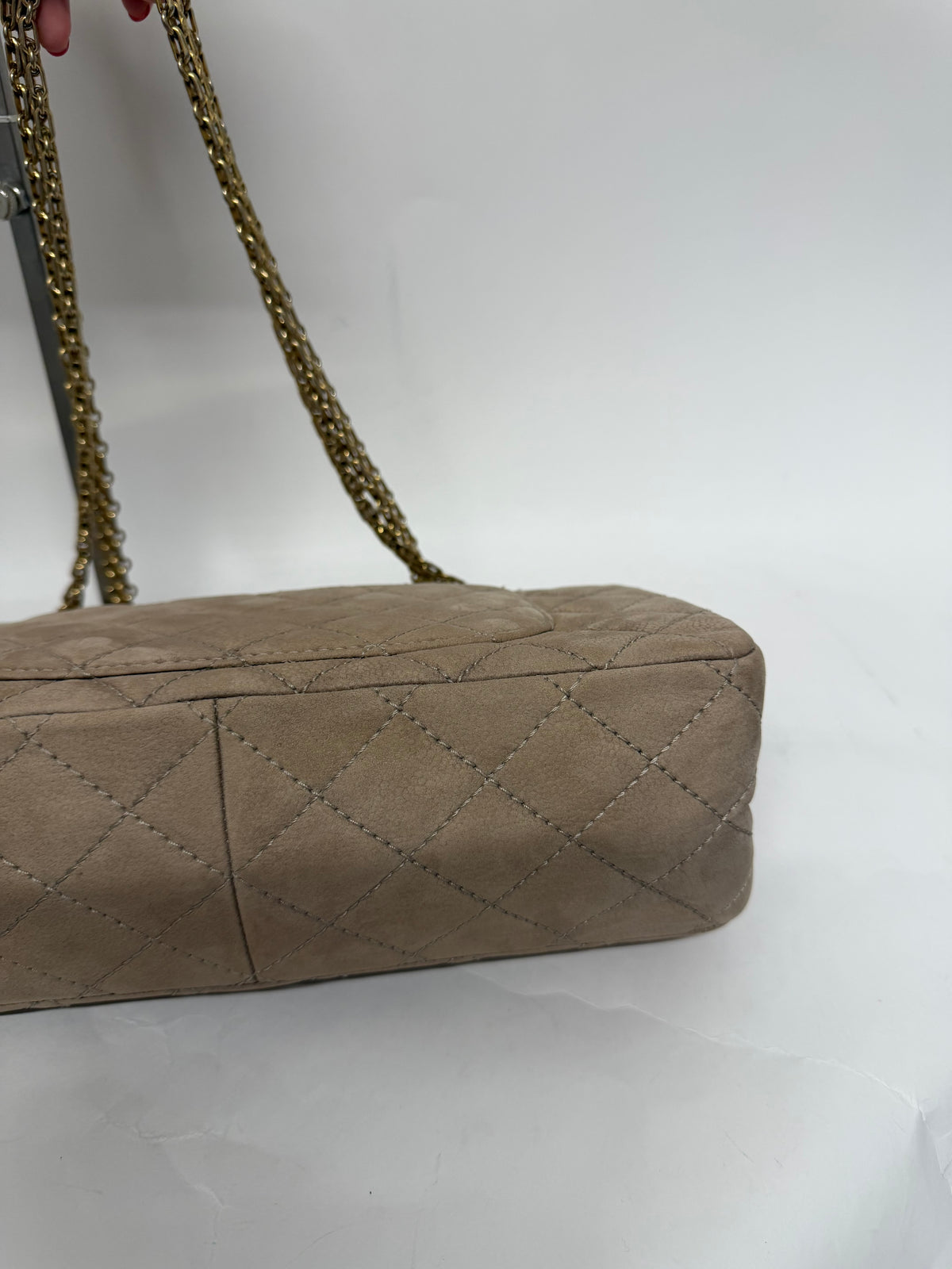 Chanel Reissue 2.55 Double Flap 227 Piel Caviar Nobuk Beige · Serie 17