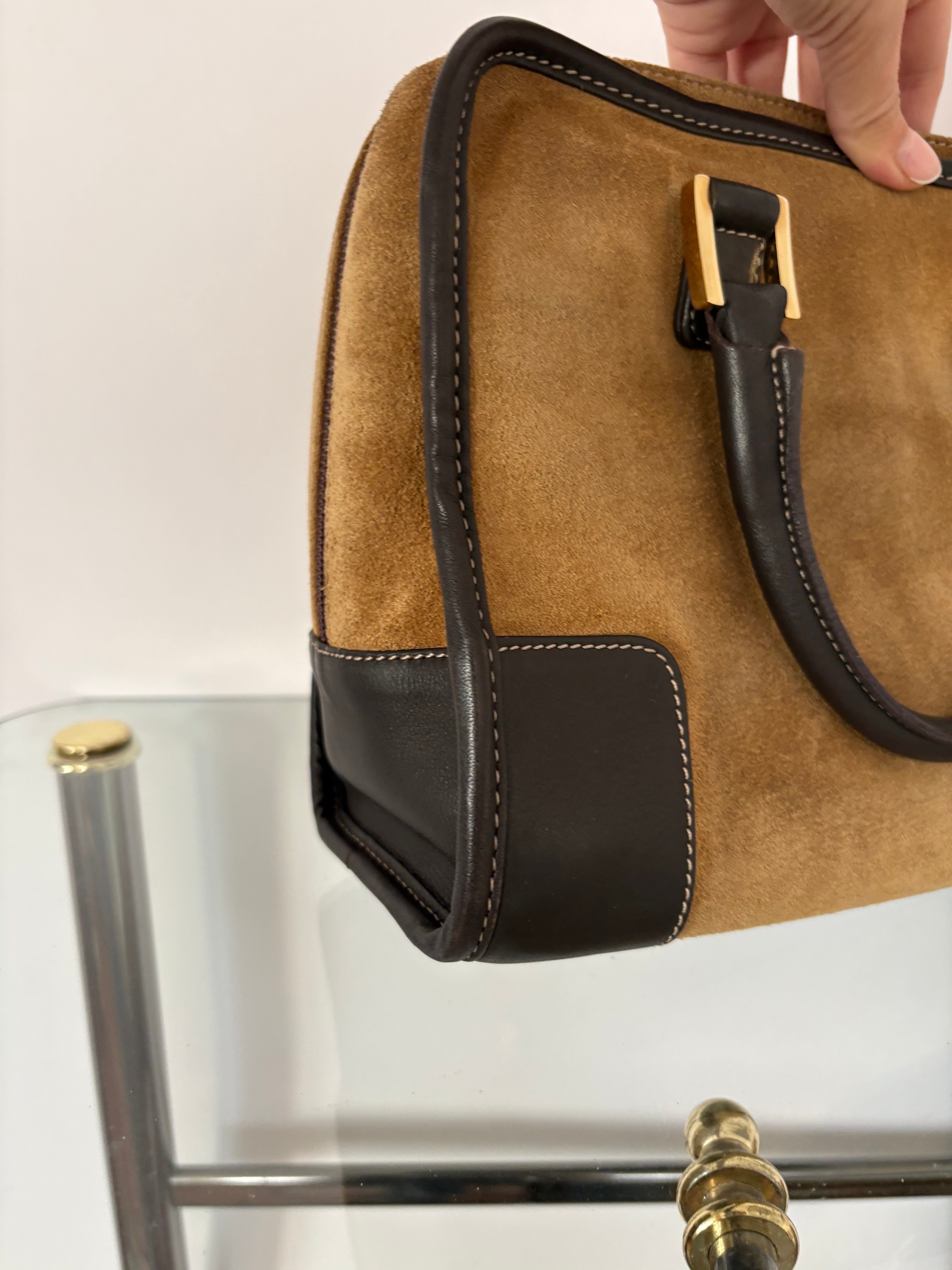 Loewe amazona 28 camel y marrón oscuro vintage